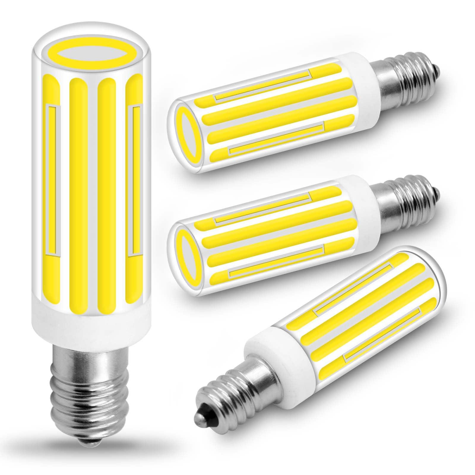 Zhenming E12 Led Bulb 75W Equivalent, 750 Lumens, 6000K Daylight White, Led Light Bulbs 7W, E12 Led Candelabra Bulbs C7 T3/T4 Li