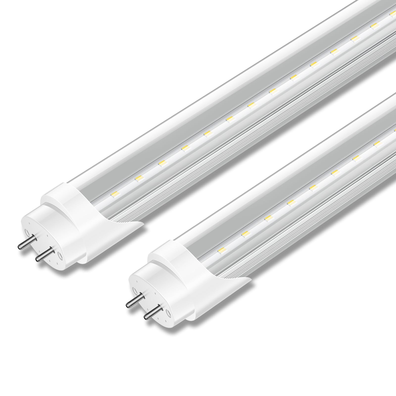 Marxlait 2-Pack T8 Led Bulbs 4Ft, 6000K Daylight, 40W Equivalent, Ballast Bypass, Dual Ended Type B Light Tube, Led Fluorescent 