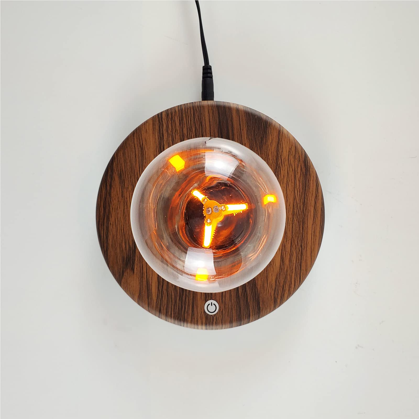 HCNT Levitating Bulb Lamp - Magnetic Floating LED Light, 360° Rotating, Dark Brown, Model SIM10-PD, Ideal for Home & Office Decor