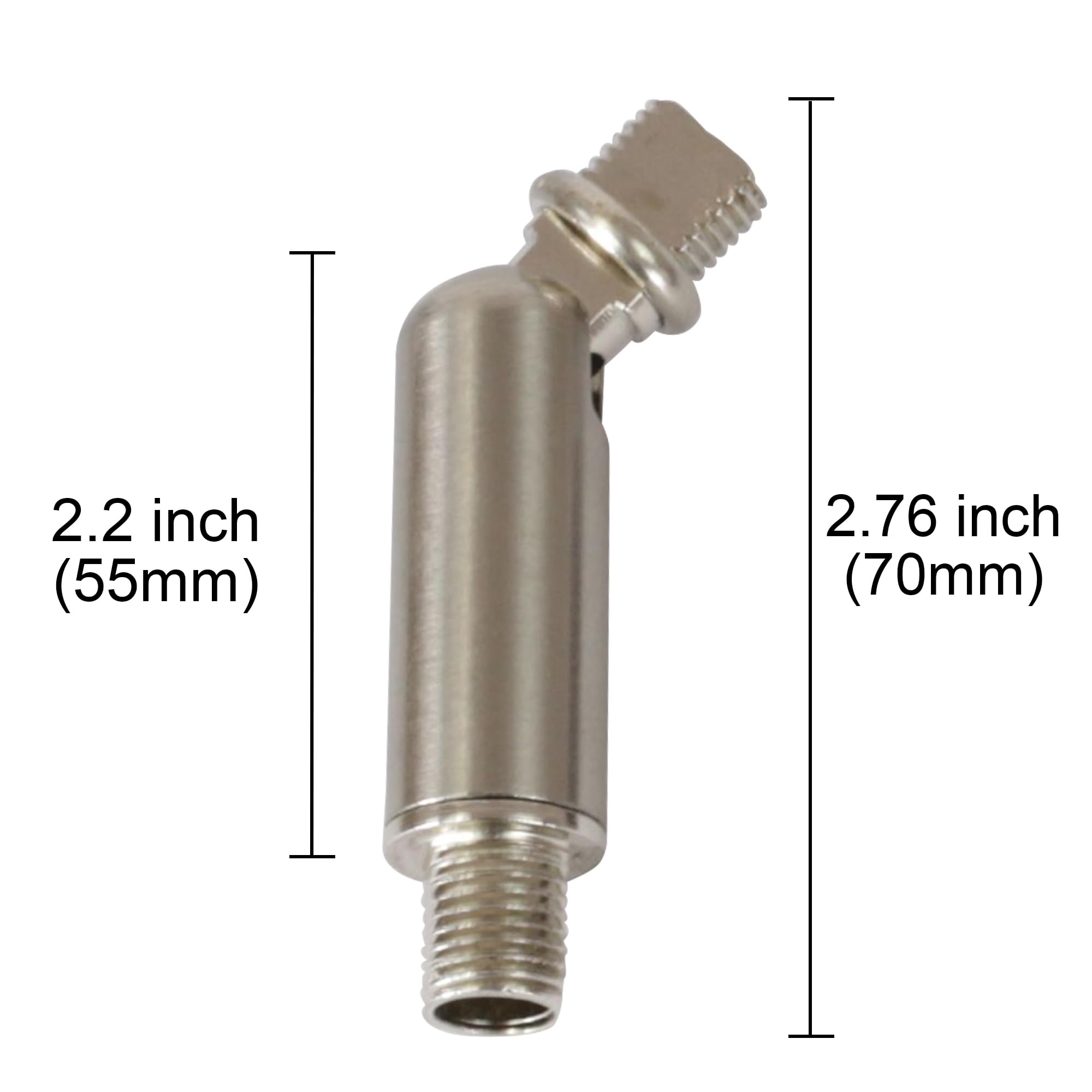 MELUCEE Brushed Nickel Sloped Ceiling Adapter for Chandeliers & Pendant Lights - Ideal for Vaulted & Angled Ceilings