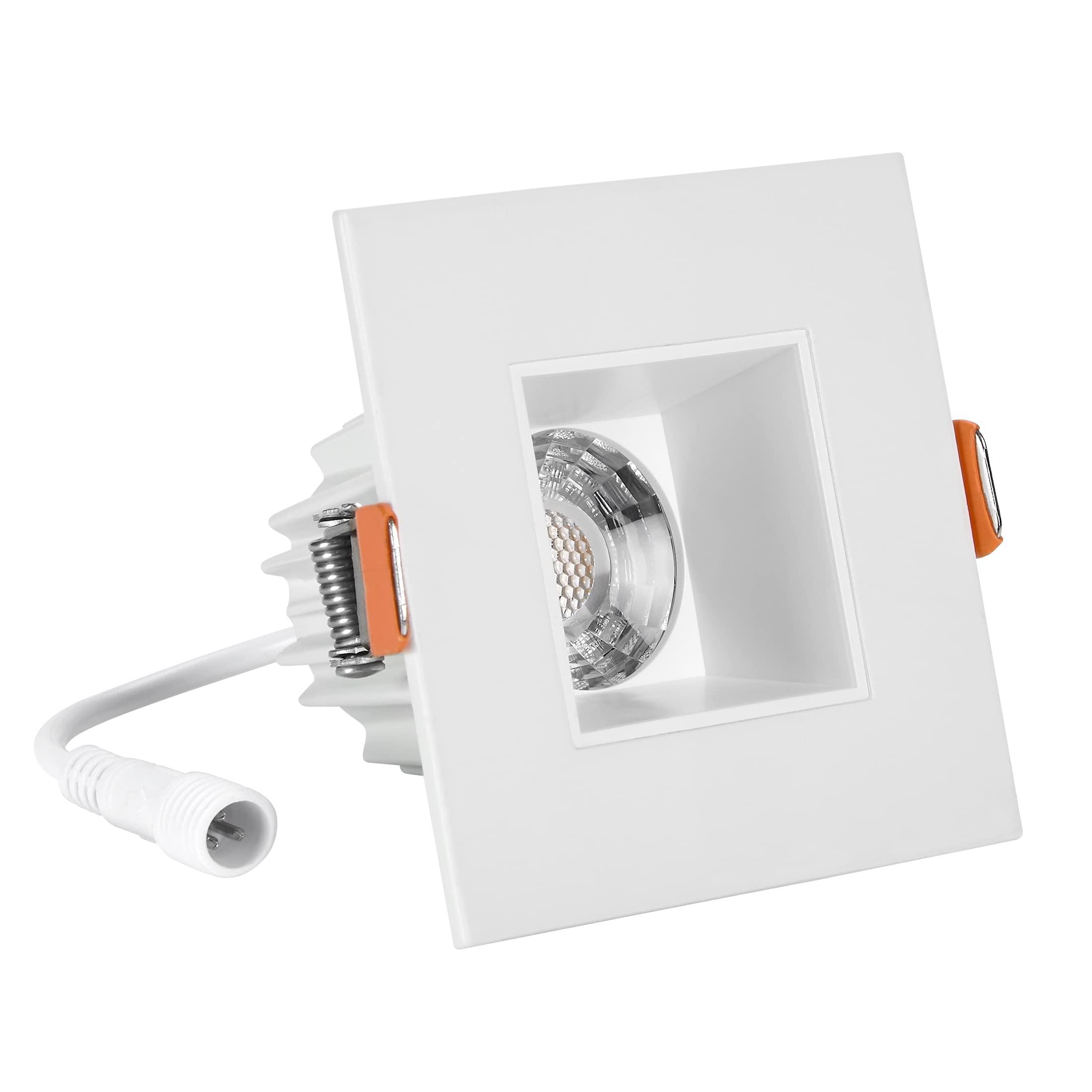 Maxxima Slim Recessed Anti-Glare LED Downlight, 500 Lumens, Dimmable, 5 CCT, Aluminum, White, Model MRL-S20803S