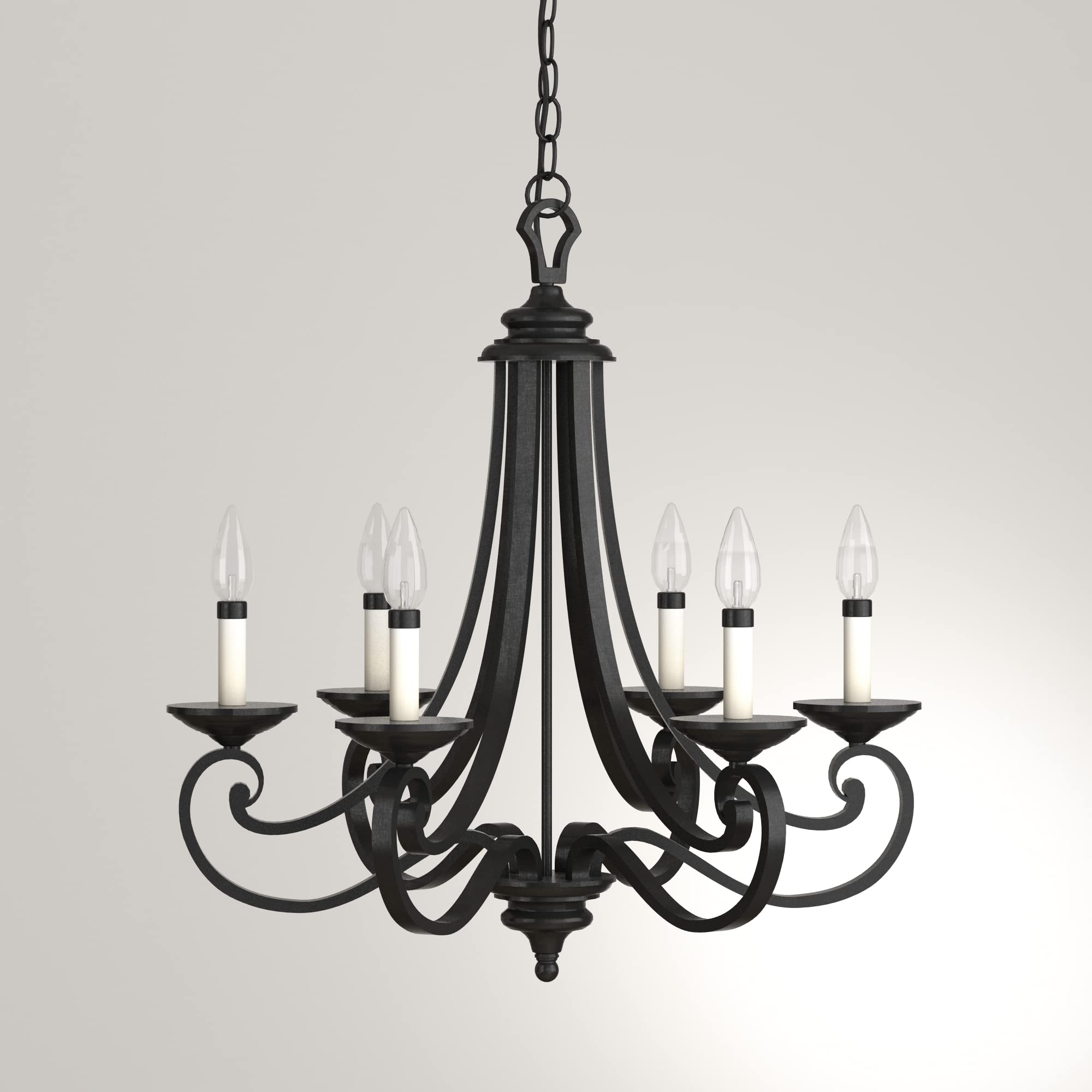 Designers Fountain 9036-NI Barcelona Chandelier, 6-Light, Black