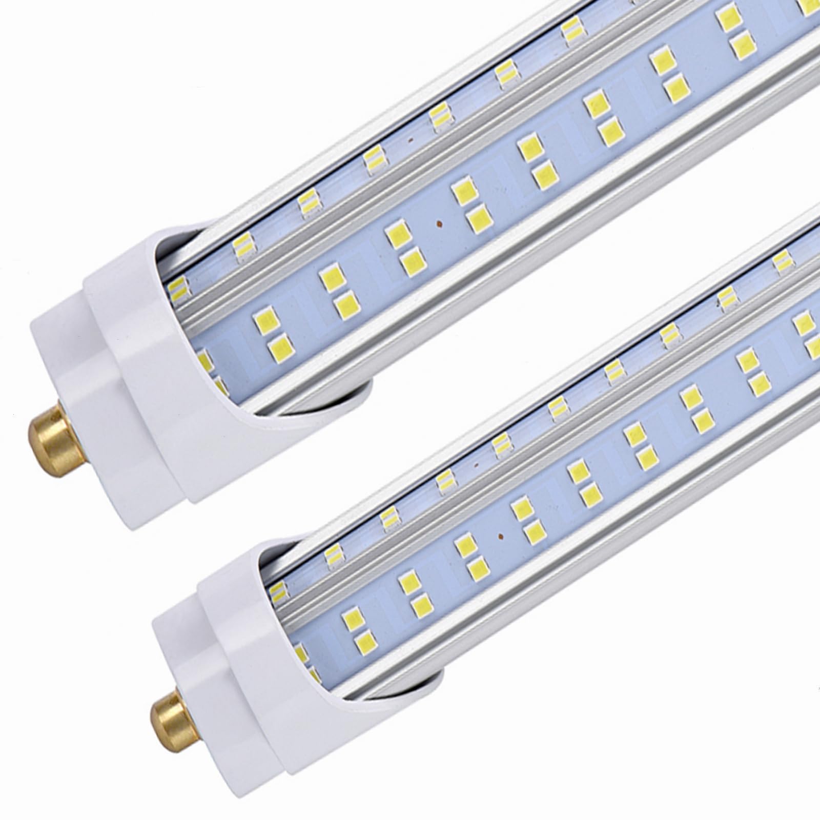 (20-Pack) BESTKA T8/T10/T12 8ft LED Tube Light,8ft Single Pin FA8, 120W 18800LM, 6000K Cool White, 8 Foot Double Side V Shape LE