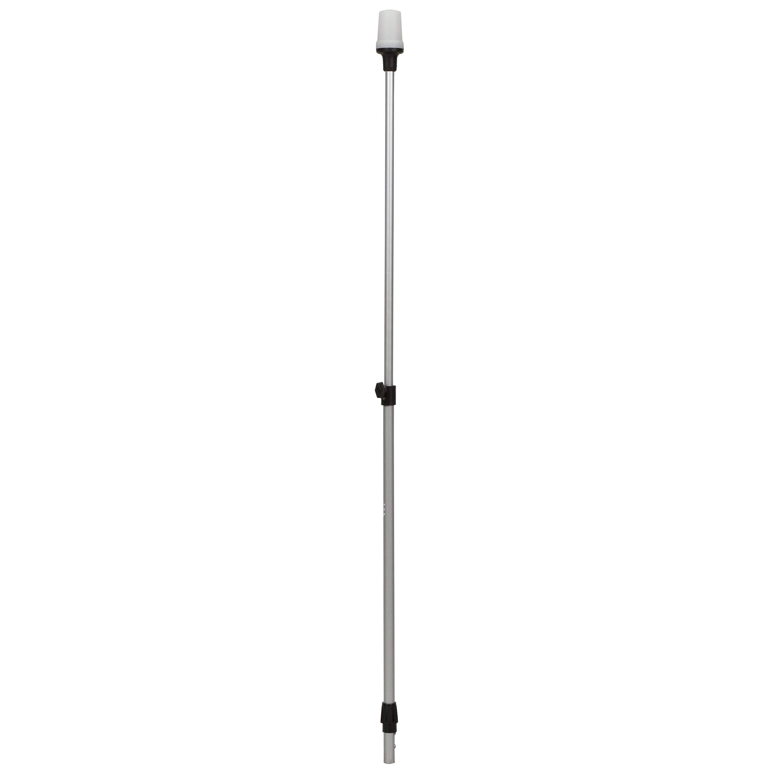 Attwood 5610-48-7 Telescoping Pole Light  All-Around Light  Height-Adjustable 26-42 Inches  2 Mile 360-Degree Visibility  One Size