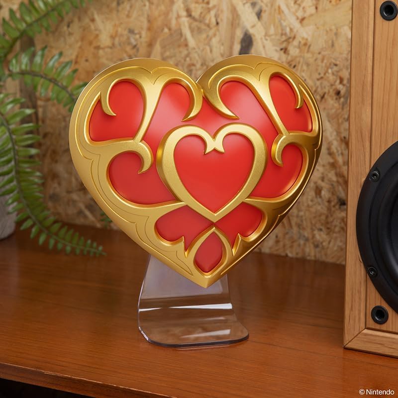Paladone The Legend of Zelda Heart Container Light - Officially Licensed Nintendo Lamp for Game Room, 2 Light Modes, Mood Lighti