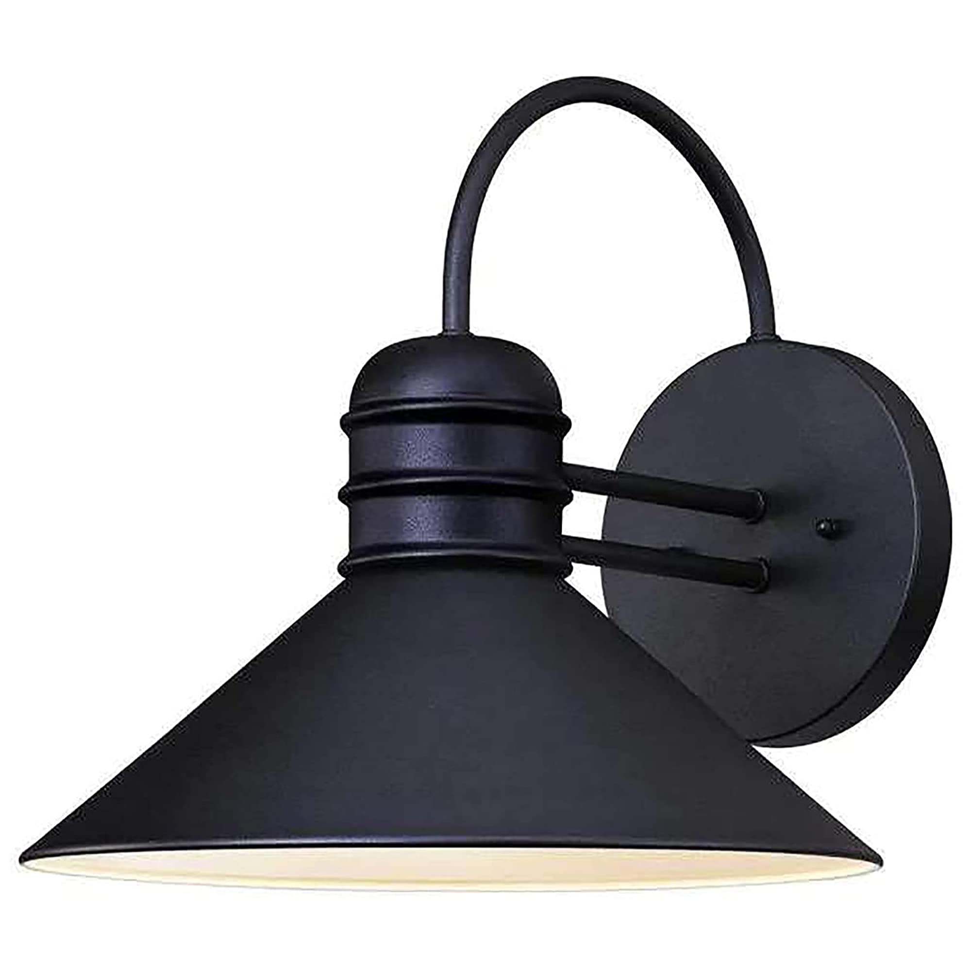 Ciata One-Light Outdoor Wall Lantern, Textured Black Finish, Dark Sky Friendly, Alloy Steel