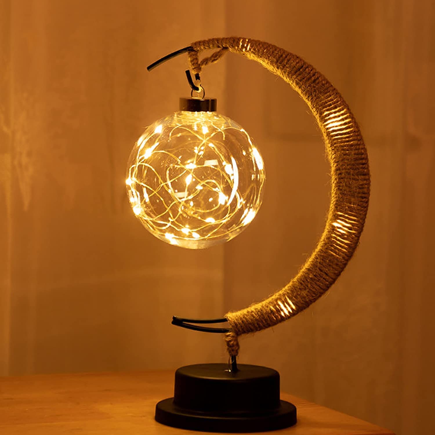 QING PU2021 Enchanted Lunar Lamp -Night Light, Moon Galaxy, Hanging Magic Night, Christmas Decorative Lights, Home Decorations G