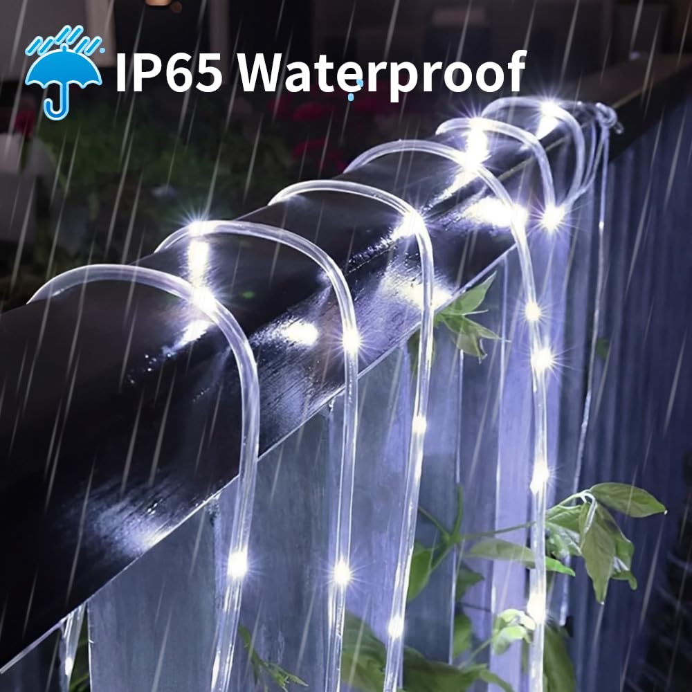 Solar Rope Lights 39Ft 100Leds,Ip65 Waterproof Outdoor String Light, Palm Tree Lights For Party Garden Yard Pathway Patio Weddin