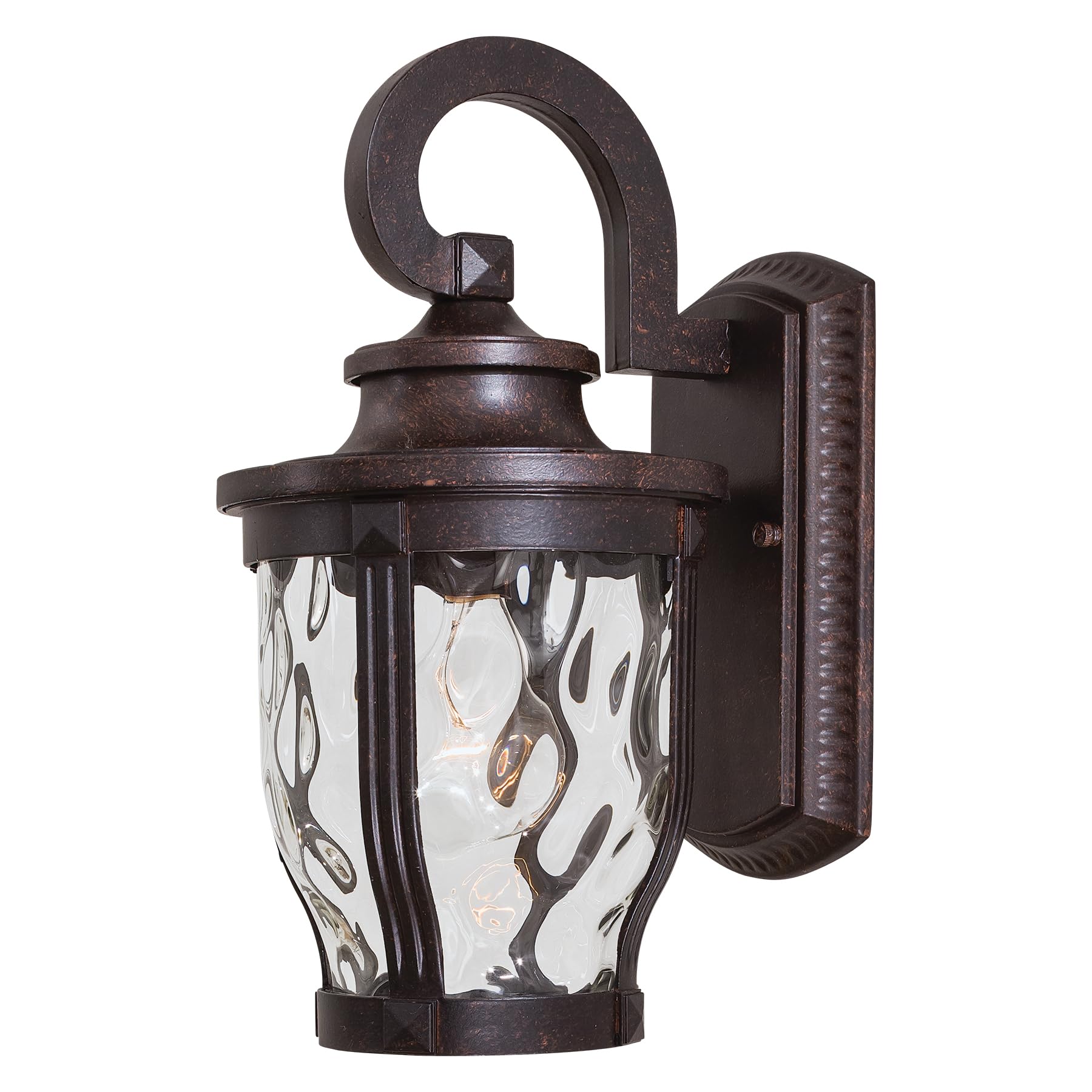 Minka Lavery Outdoor Wall Mount Light, 1-Light, 100 Watts, 6.25in H x 12.25in W, Aluminum, Corona Bronze, Model 8761-