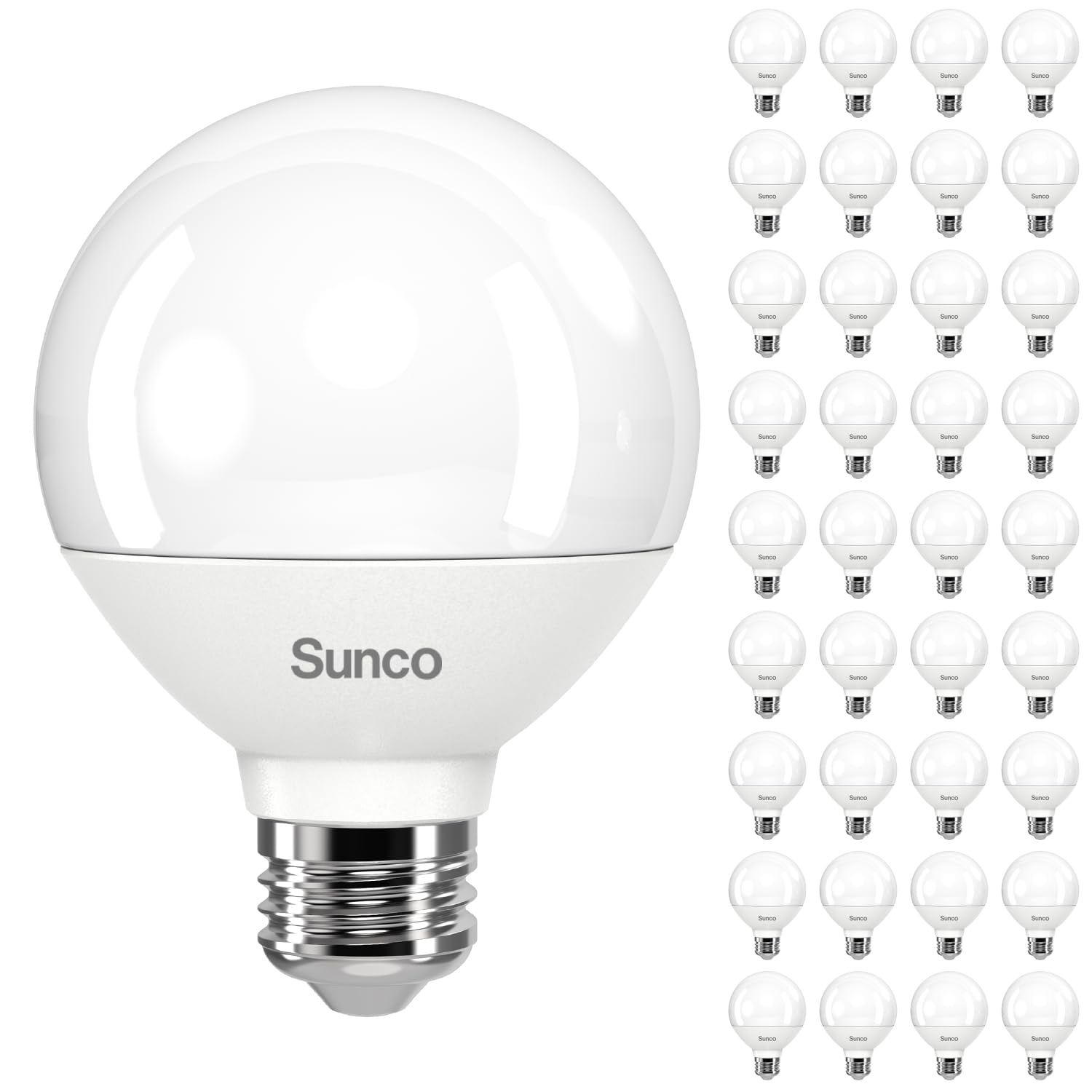 Sunco 36 Pack G25 LED Light Bulbs, Globe Vanity Lights for Bathroom High Output, 1000 LM, 11W (100W Equivalent), 2700K Soft Whit