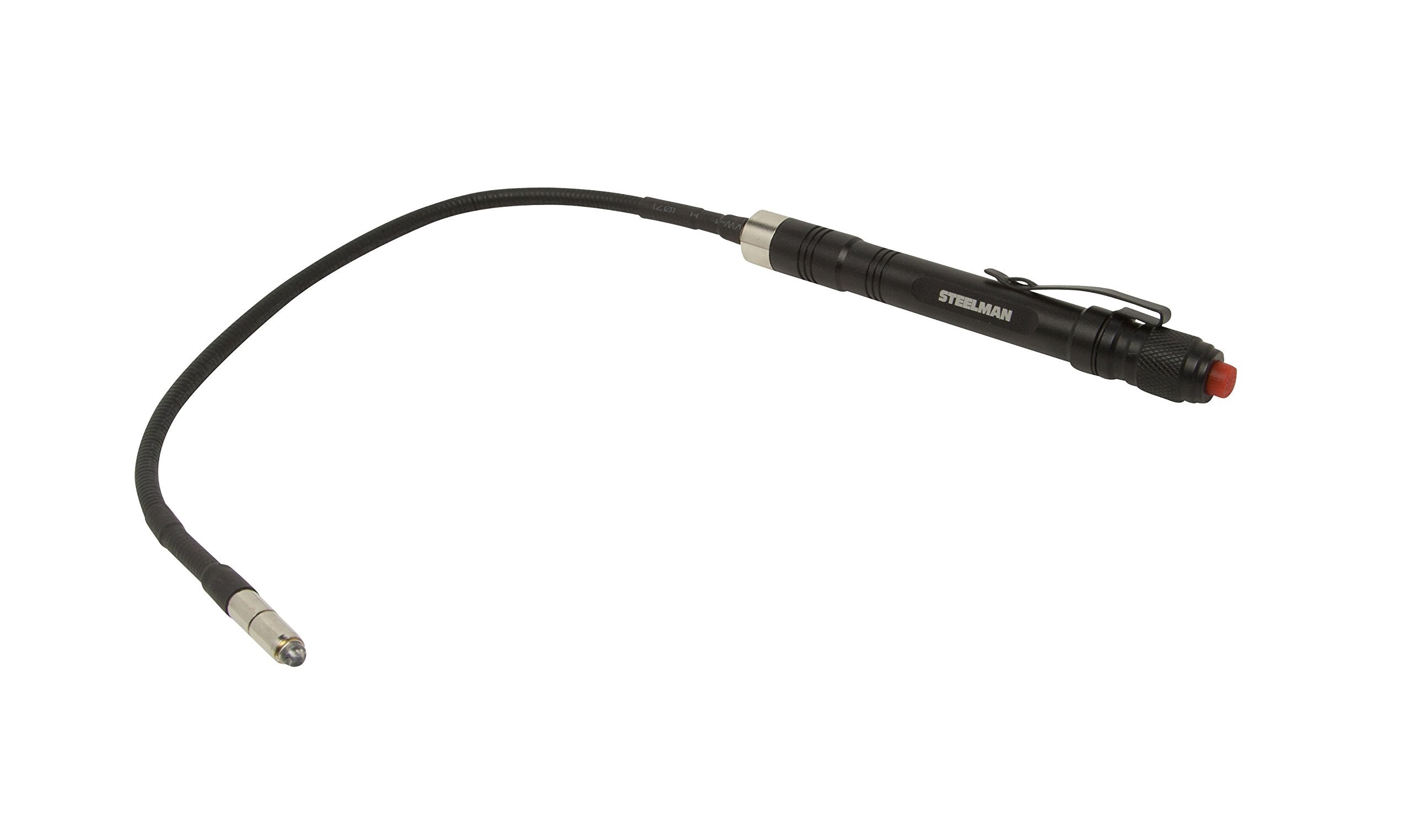 Steelman LED Pen Light 2AAA with Flexible Neck, Aluminum, Black, Model 95887