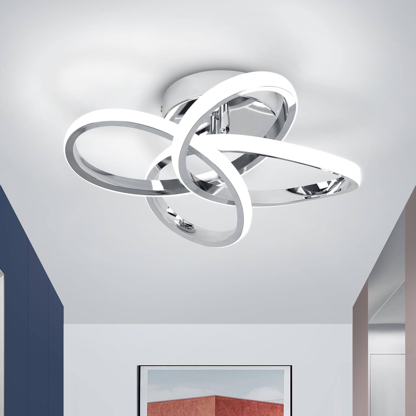 CANEOE Modern Ceiling Light Fixture,Small Led Hallway Light Fixtures Ceiling Lamp,Creative Close to Ceiling Lighting for Hallway