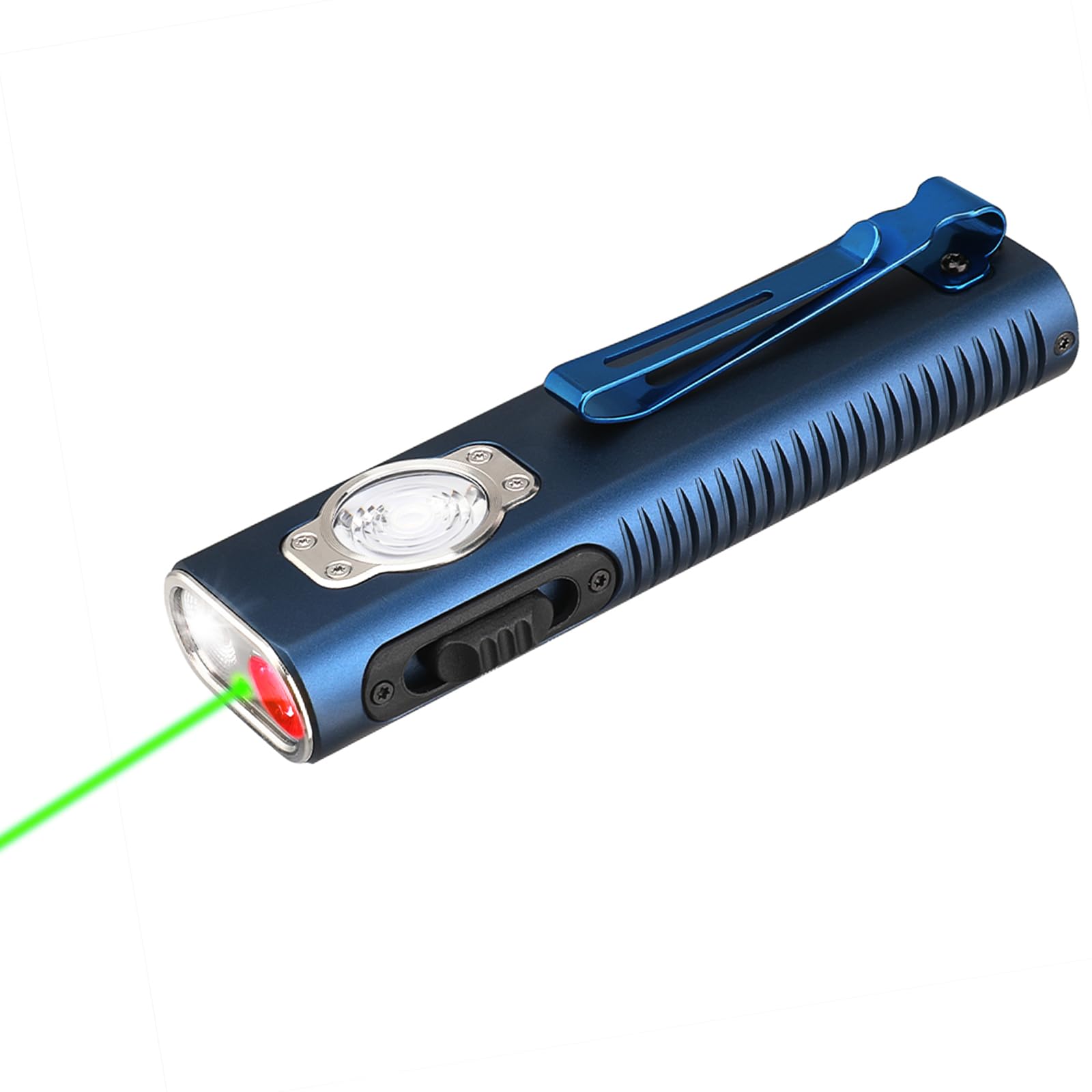 TrustFire Mini X3 EDC Flashlight, 1050 Lumens, Red & Green Light, IPX6, Dark Blue