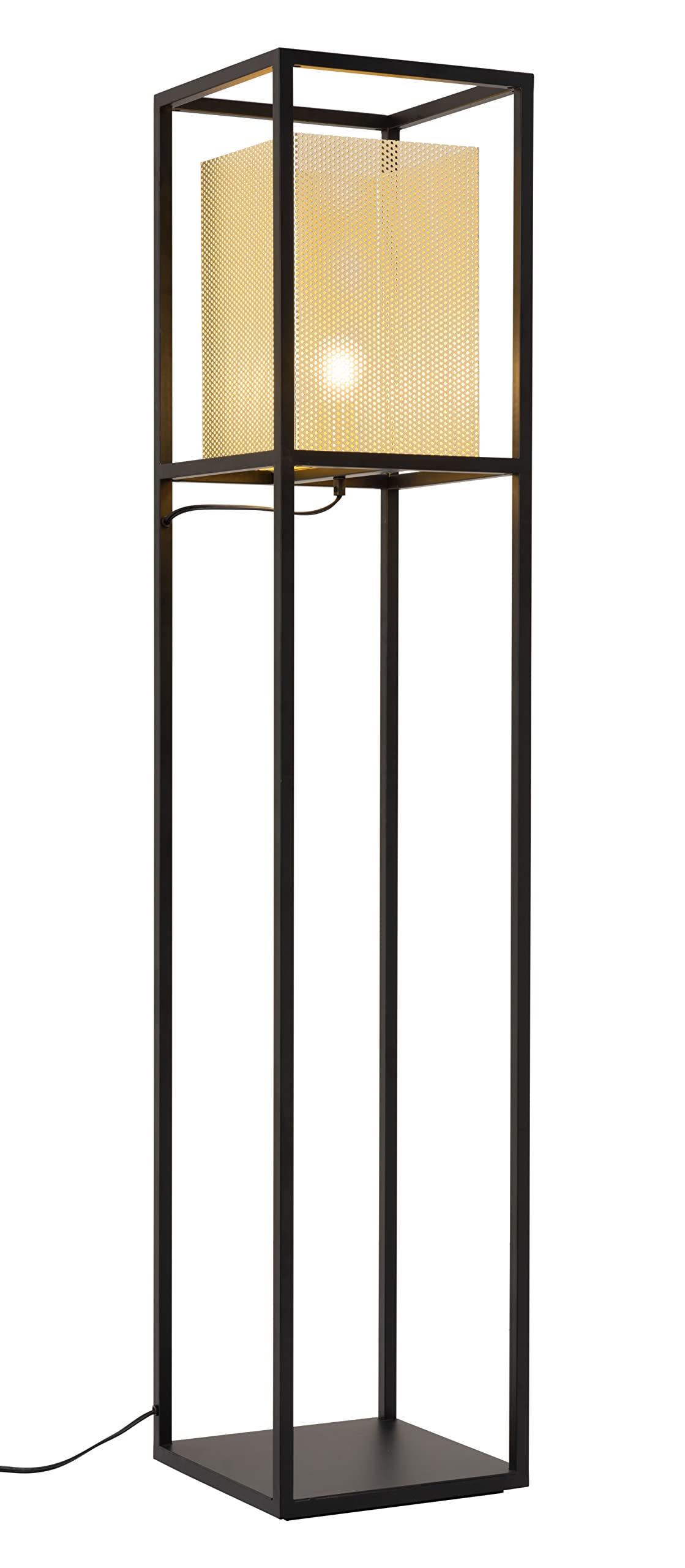 Zuo Yves Floor Lamp - Modern Gold & Black Alloy Steel Design, 59.1&quot;H, Stylish Lighting
