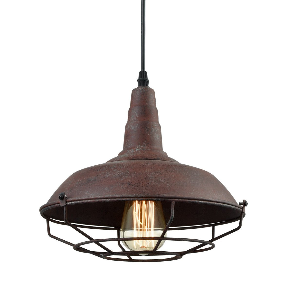 Daycent Barn Style Pendant Light Farmhouse Caged Pendant Lighting Industrial Metal Wire Hanging Pendant Light Barn Pendant Light