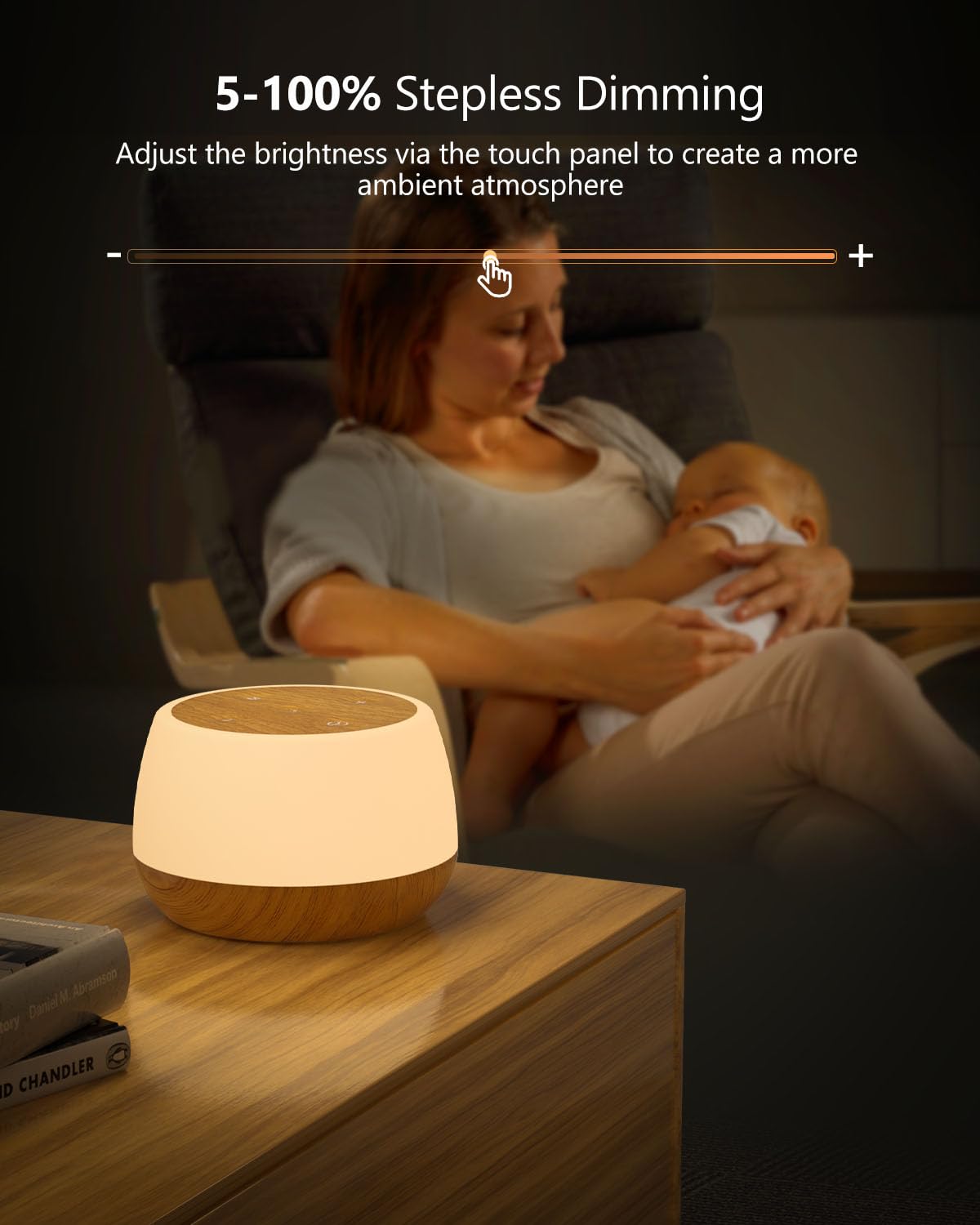 Bonsery Kids Night Light Touch, Rechargeable Bedside Lamp Stepless Dimmable, 3 Modes & 9 Colors Changing, Portable Touch Table L