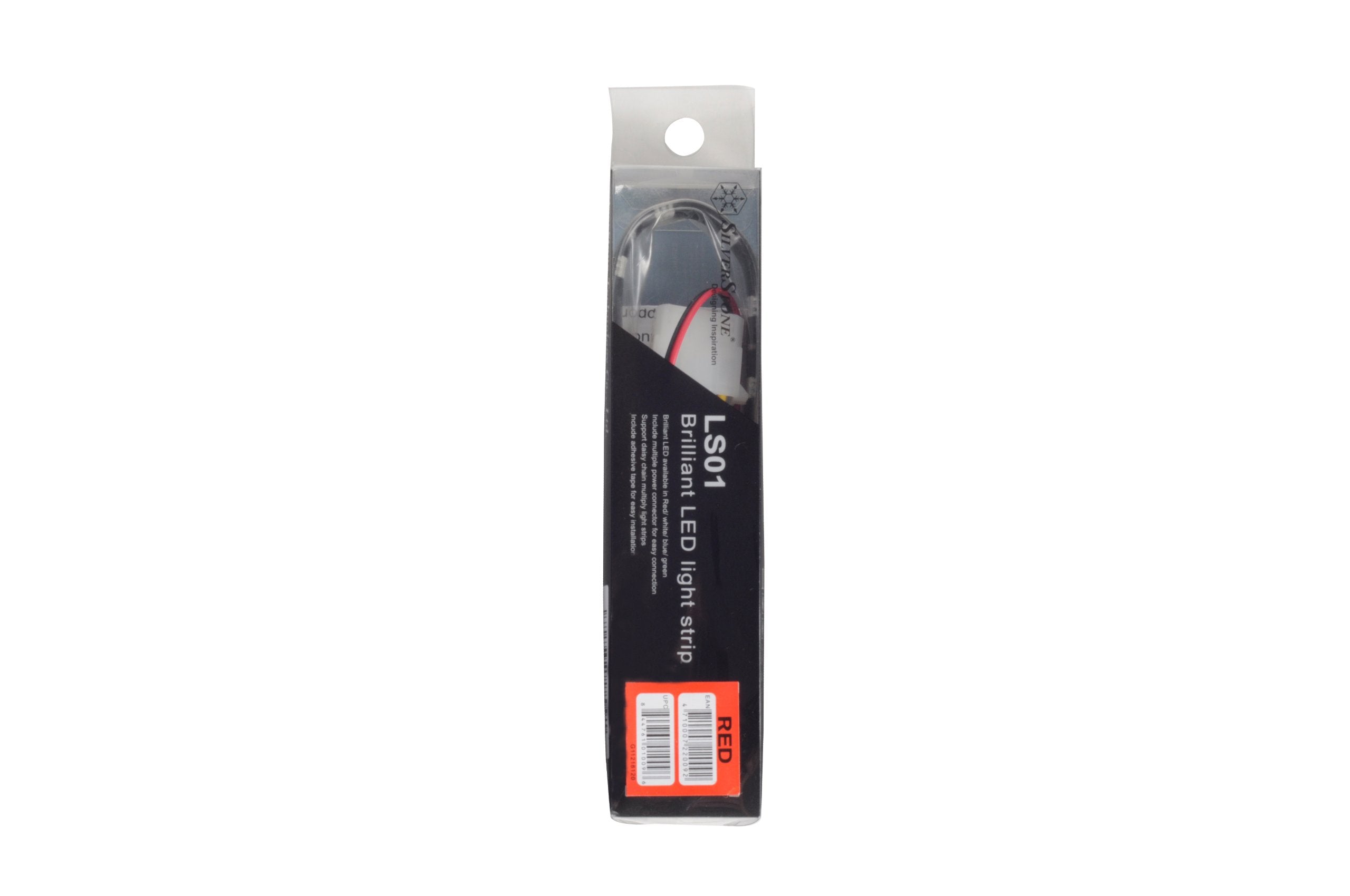 SilverStone Technology LED Light Strip, 30cm, Flexible, Model LS01R, Red