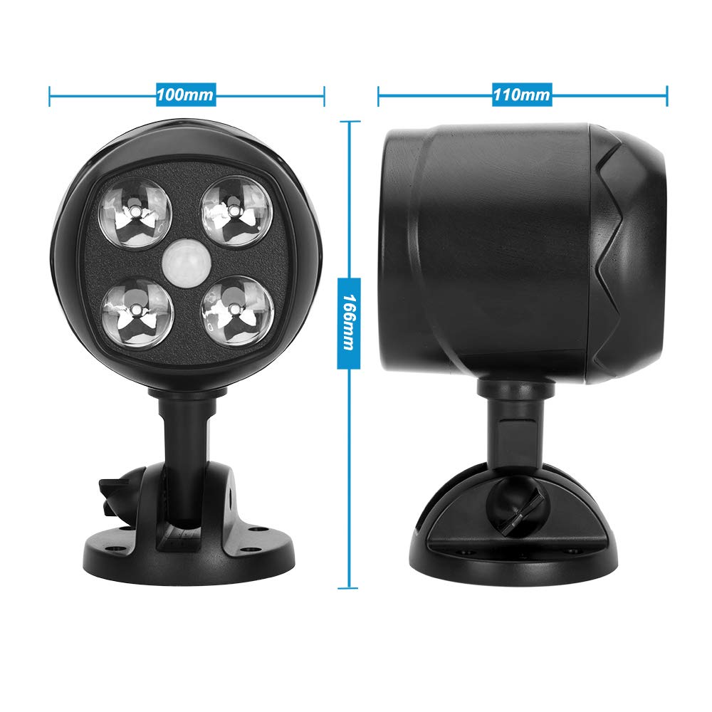 YoungPower Outdoor Motion Sensor Light Battery Operated, IP65 Waterproof Ultra Bright Motion Sensor Outdoor Lights Head Adjustab