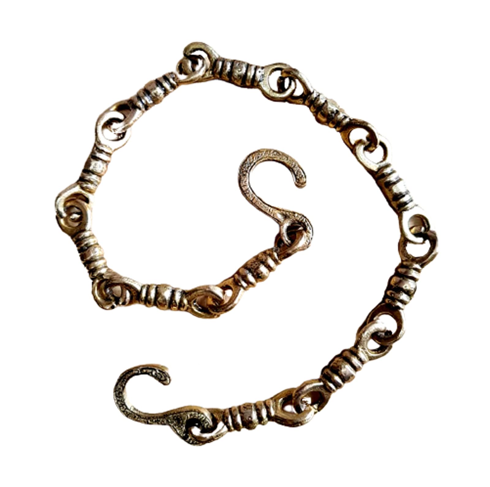 Esplanade Brass Chain With Hooks For Hanging Bell Diya - 2 Feet Golden Length (24)