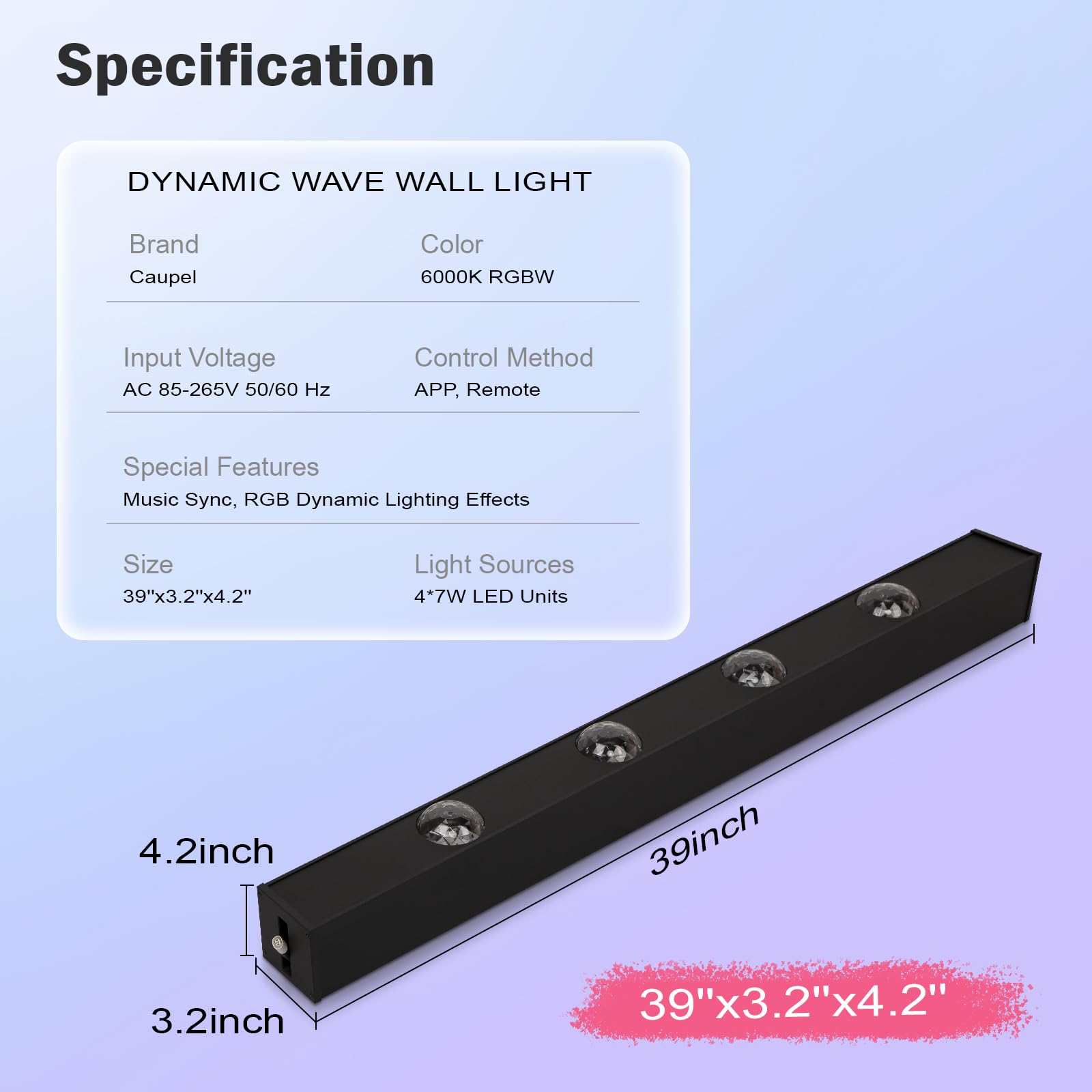 Caupel RGBW LED Ocean Wave Projection Light, 28W, Silent, Ambient Ligh ...