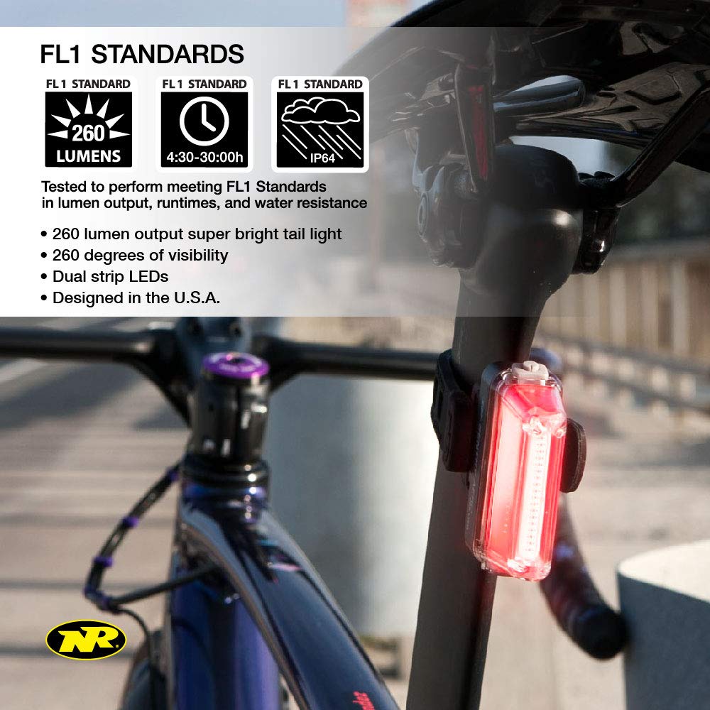 NiteRider Sentry Aero 260 Taillight - Red, One Size, High-Visibility LED Bike Light for Safety and Security
