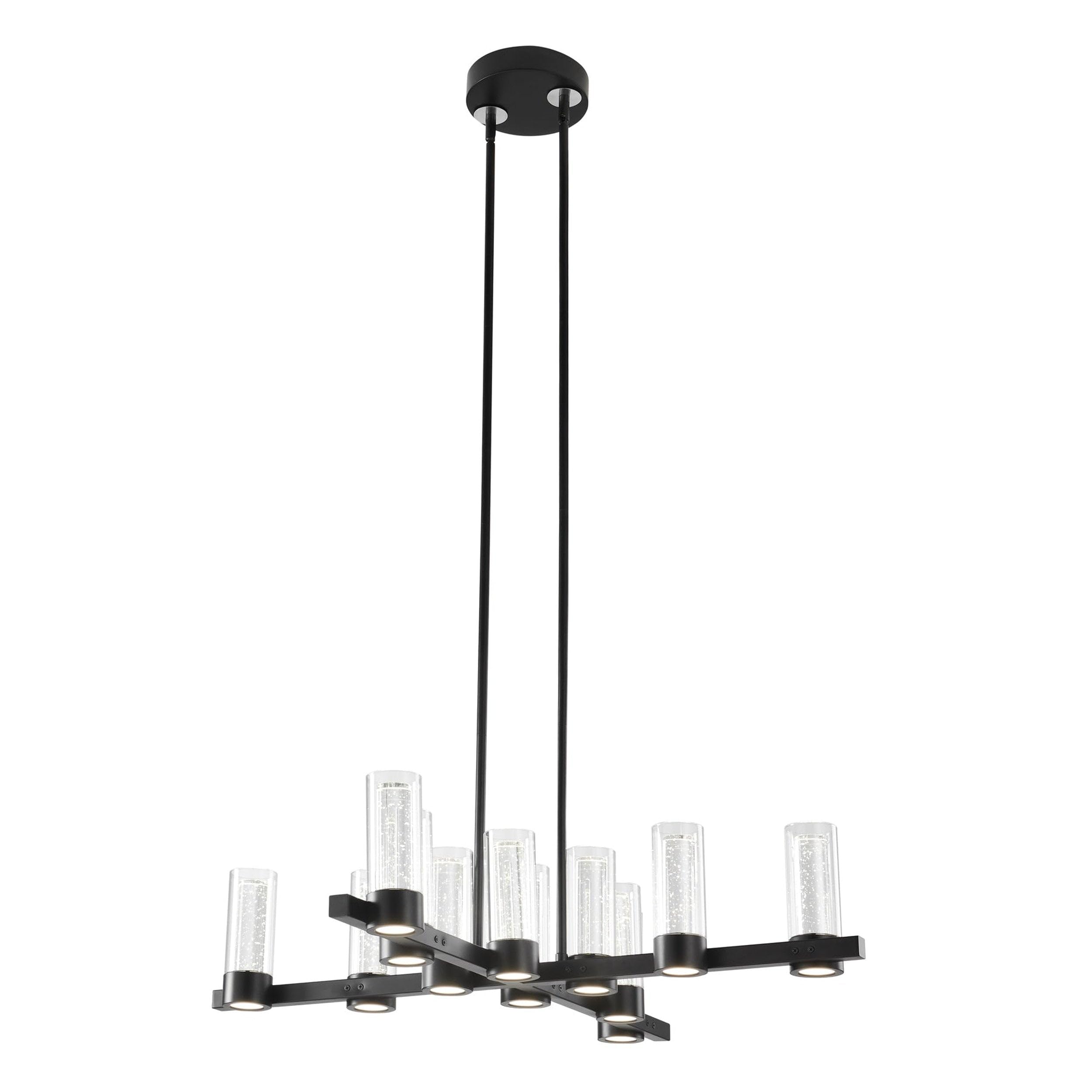 Victory 12 Light Chandelier - Matte Black