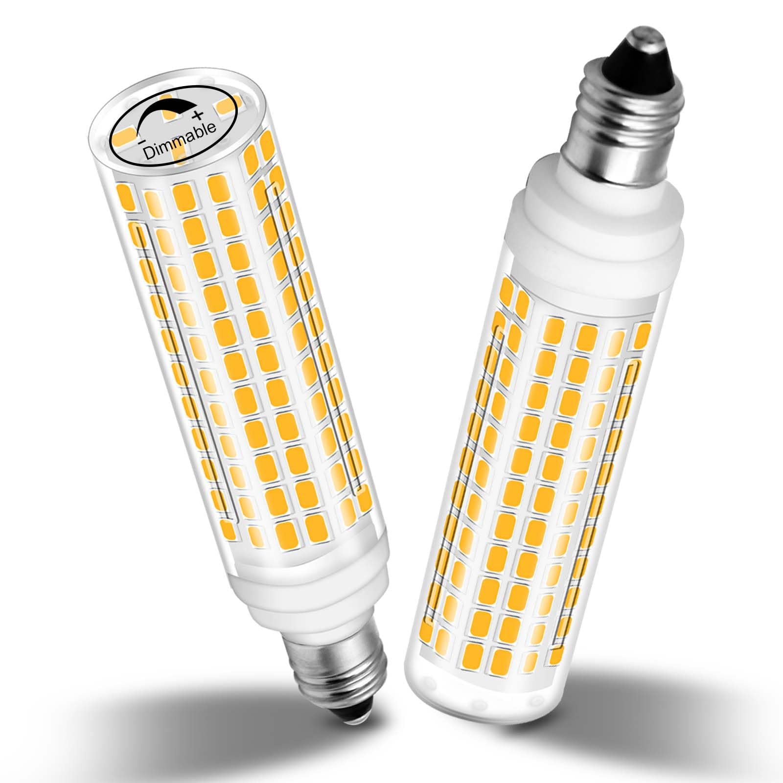 Megereet Jde11 Led Bulb 100W Halogen Bulbs Equivalent T4 Mini Candelabra E11 Led Bulb Dimmable Warm White 3000K 10W 1000Lm Jde11 120V 100W Led For Ceiling Fan Pendant Lighting 2 Pack