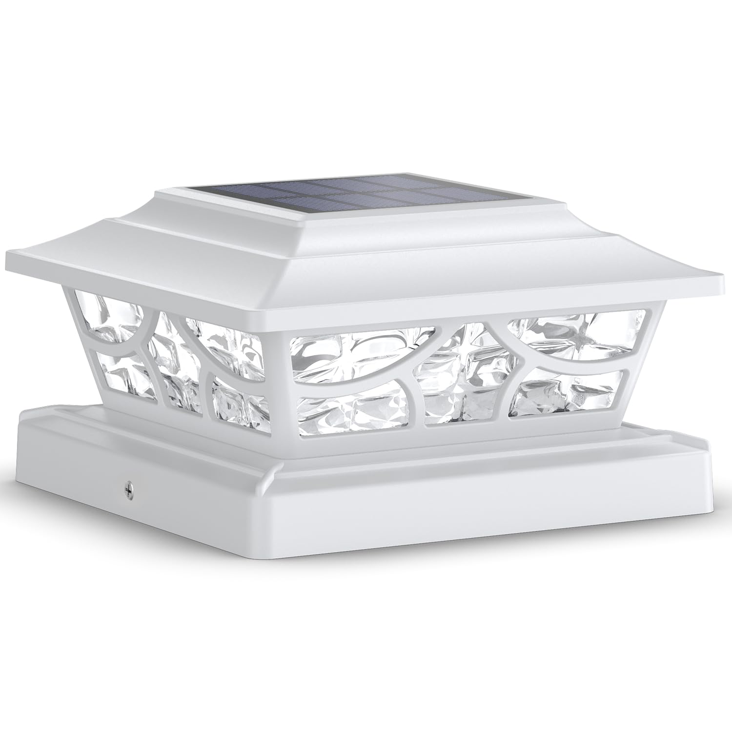 SIEDiNLAR Solar Post Lights Outdoor, 4 Modes, 1 Pack, White, Model SD0117W-1PK, for 4x4 5x5 6x