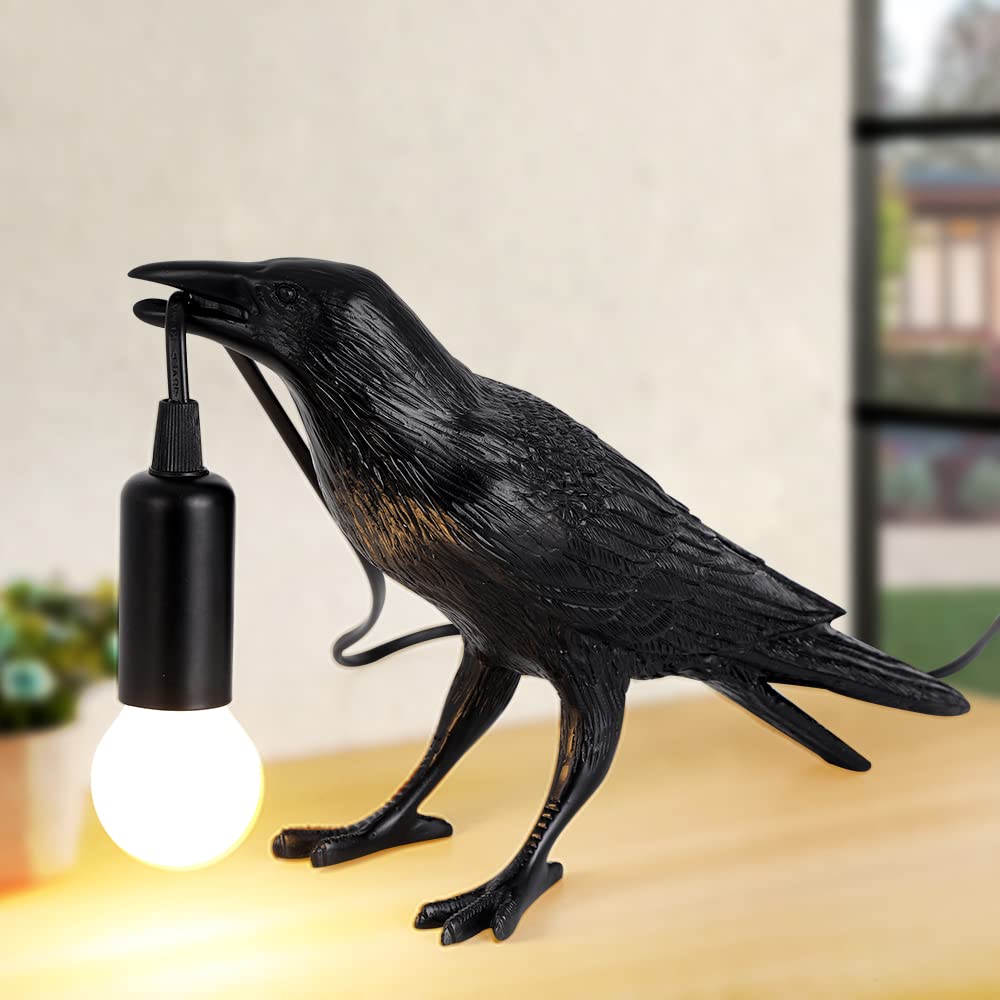 OVANUS Crow Lamp - Raven Lamp Adjustable Brightness with Bulb