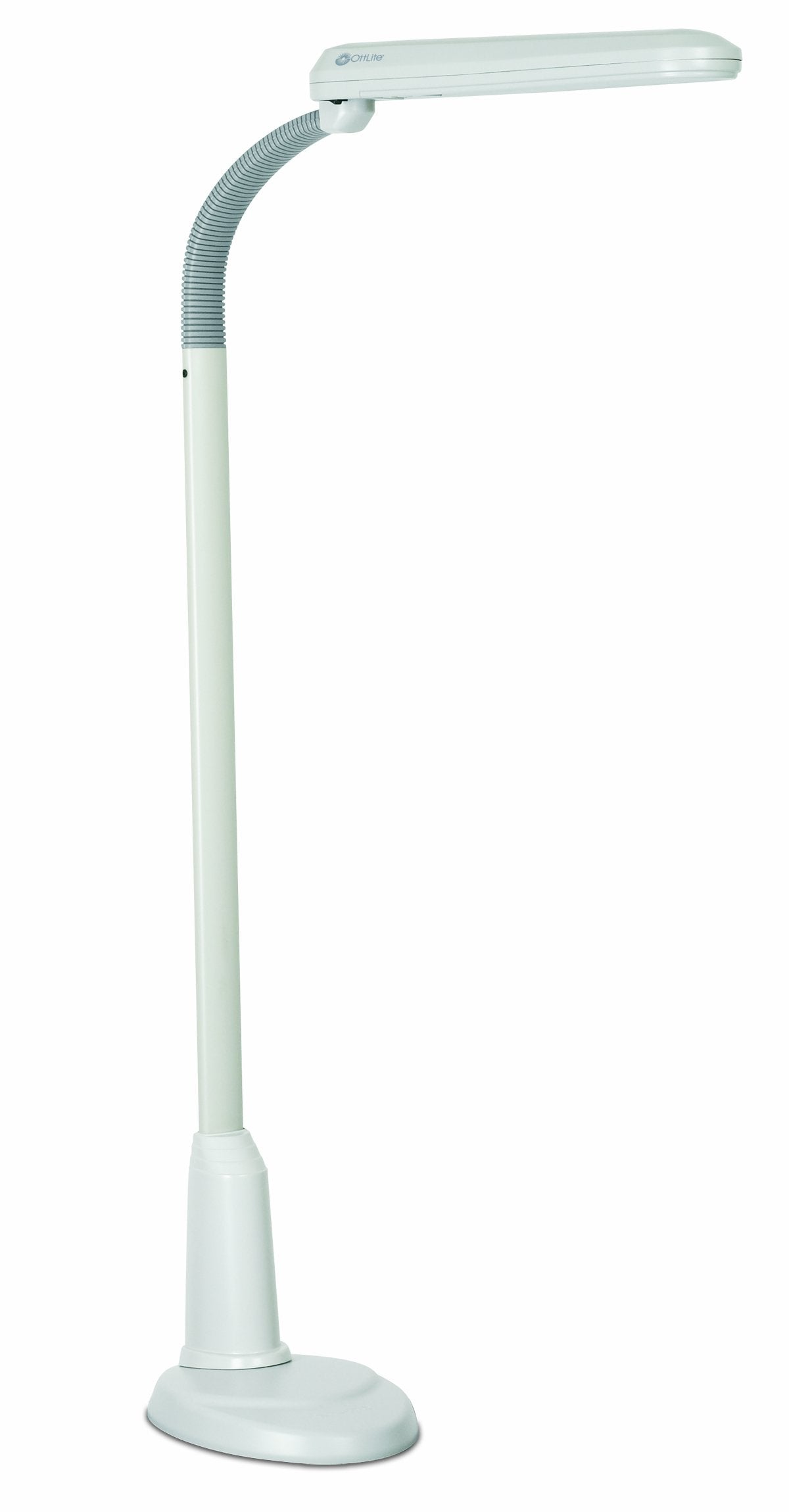 OttLite Standing Floor Lamp - Adjustable Neck, 24w Compact Fluorescent, Off-White, Large, Model L24554-SHPR for Home & Office