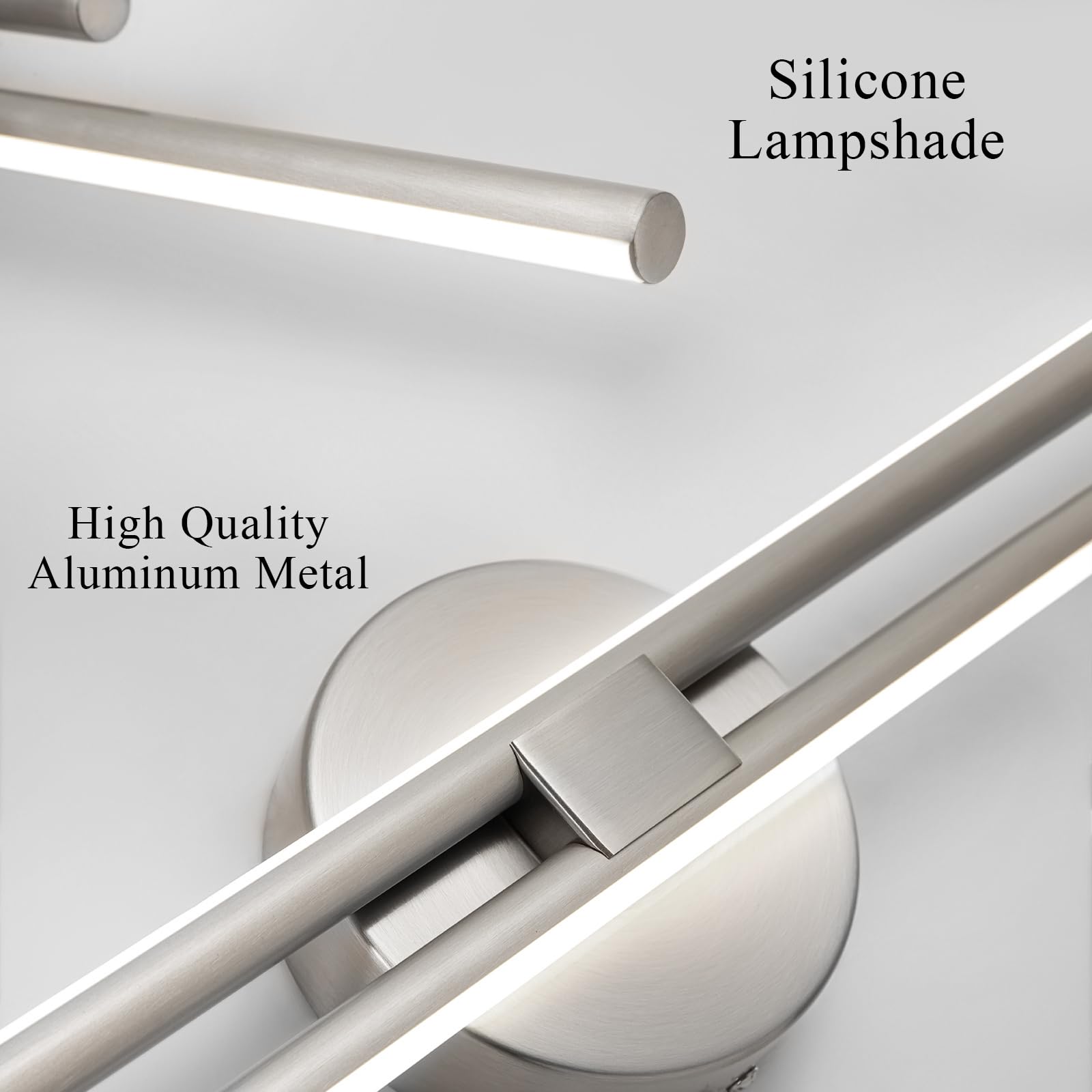 Edislive Dimmable Led Vanity Light Fixtures, 31.5" Nickel Wall Lighting For Bathroom & Bedroom