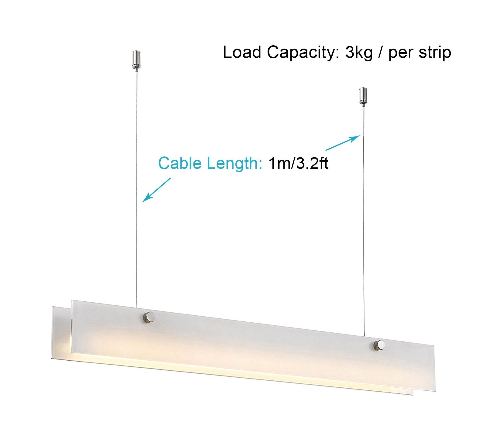 Ottff 16 Pack 3Ft Lighting Suspension Cables Kit, Steel Hanging Chains For Led Panel Aquarium Light, Load 6.6 Ib