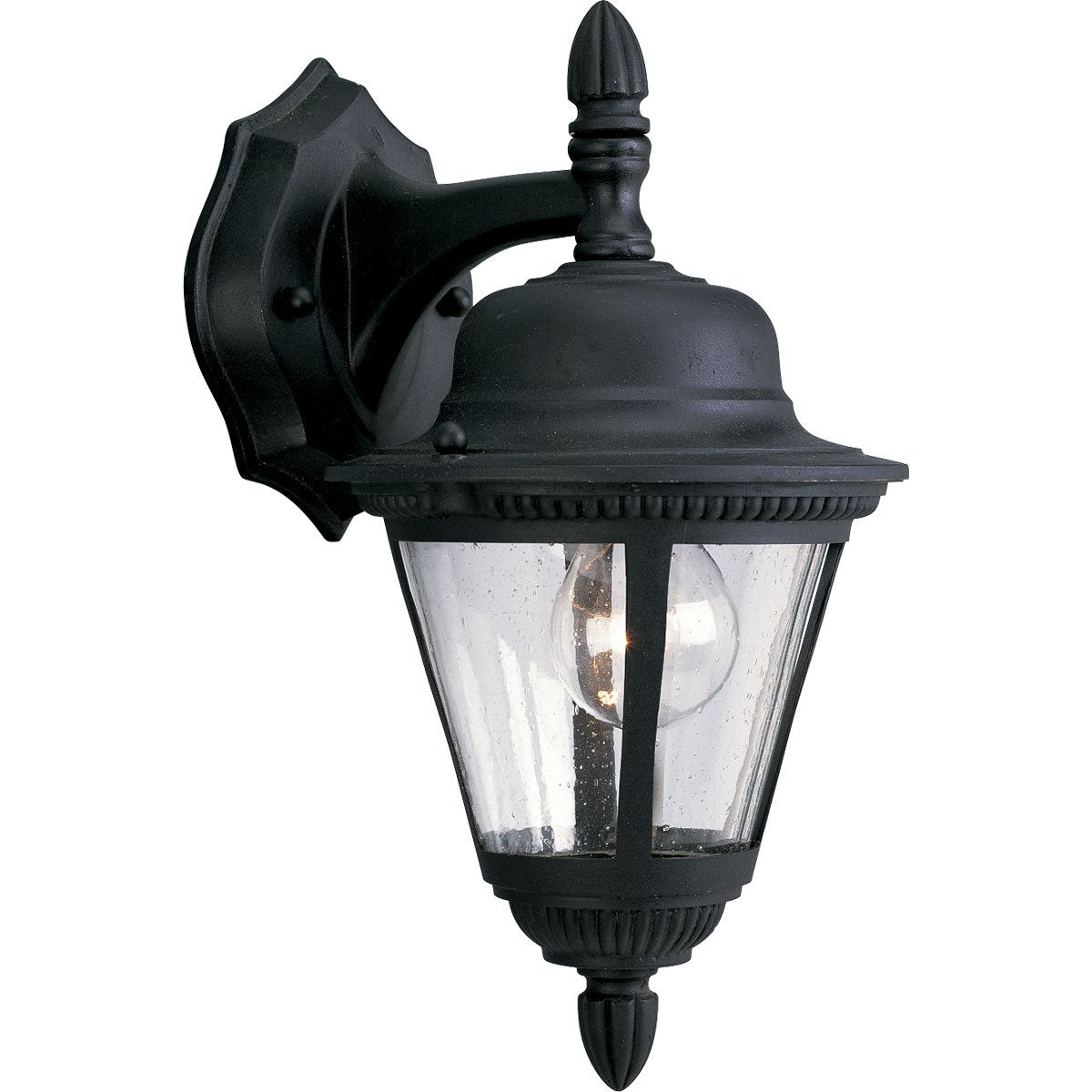 Progress Lighting Pedestal Mount Lighting Accessory, 6-7/8in W x 12-3/4in H, Textured Black, Model P5862-31, Glass Material