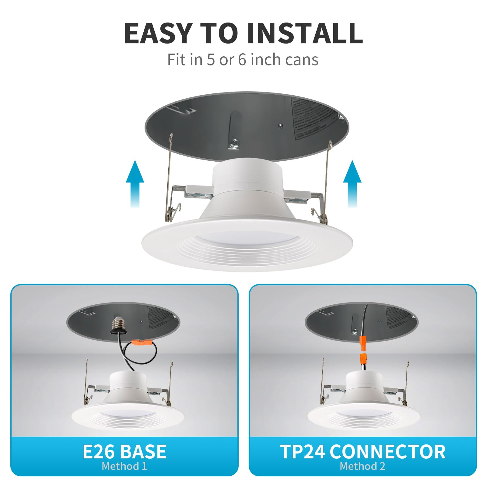 Mw 4 Pack Led Recessed Lighting 6 Inch Retrofit 14W=90W 1100Lm 2700K/3000K/3500K/4000K/5000K Led Retrofit For Can Lights Baffle Trim Ic & Wet Rated Etl & Fcc California Ja8 Certified
