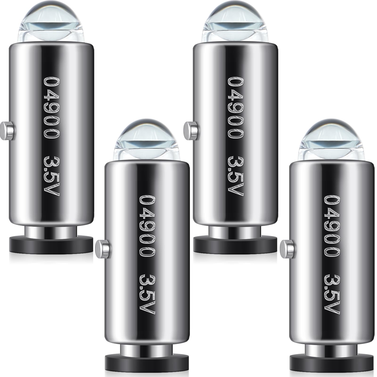 Funtery 4 Pcs Halogen Replacement Bulbs Compatible with Welch Allyn, 3.5v Lamp Type 04900-u Otoscope Lamp