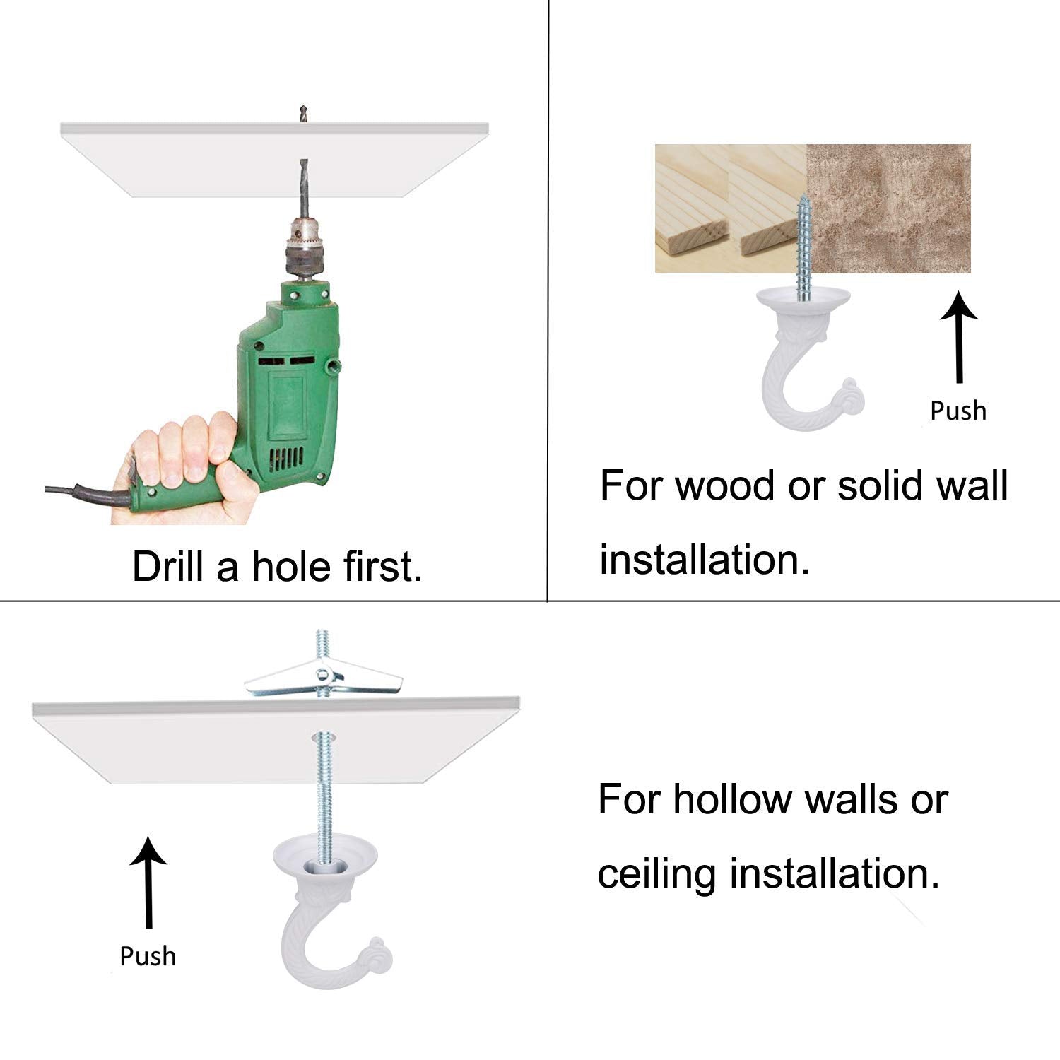 Ootsr Metal Ceiling Hook, Heavy Duty Ceiling Hook And Chain Extension For Hanging Plants/Chandeliers/Clothes/Indoor & Outdoor Us