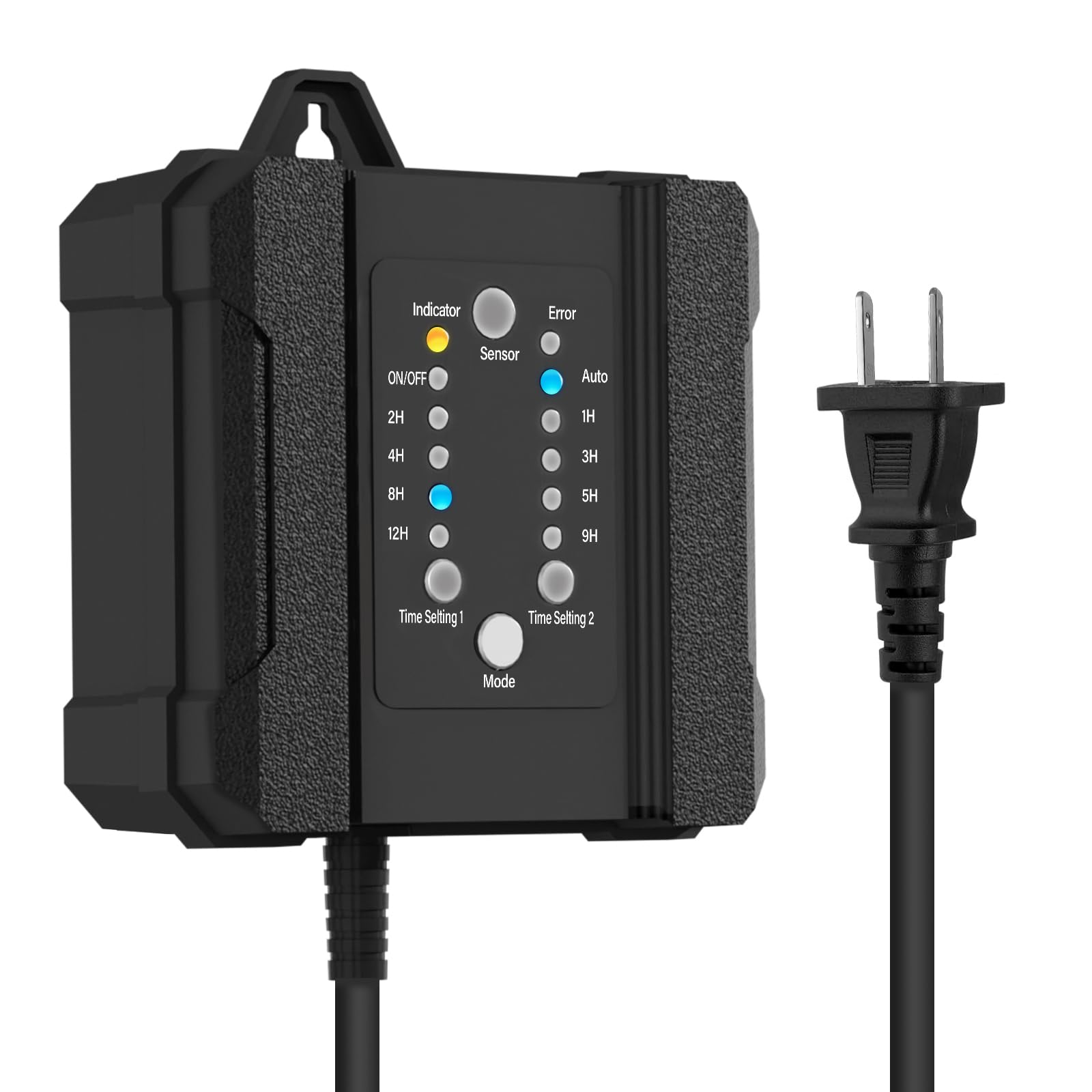 100W Outdoor Low Voltage Transformer, Outdoor Landscape Lighting Transformer with Timer and Photocell Sensor, 120V AC to 12V DC,