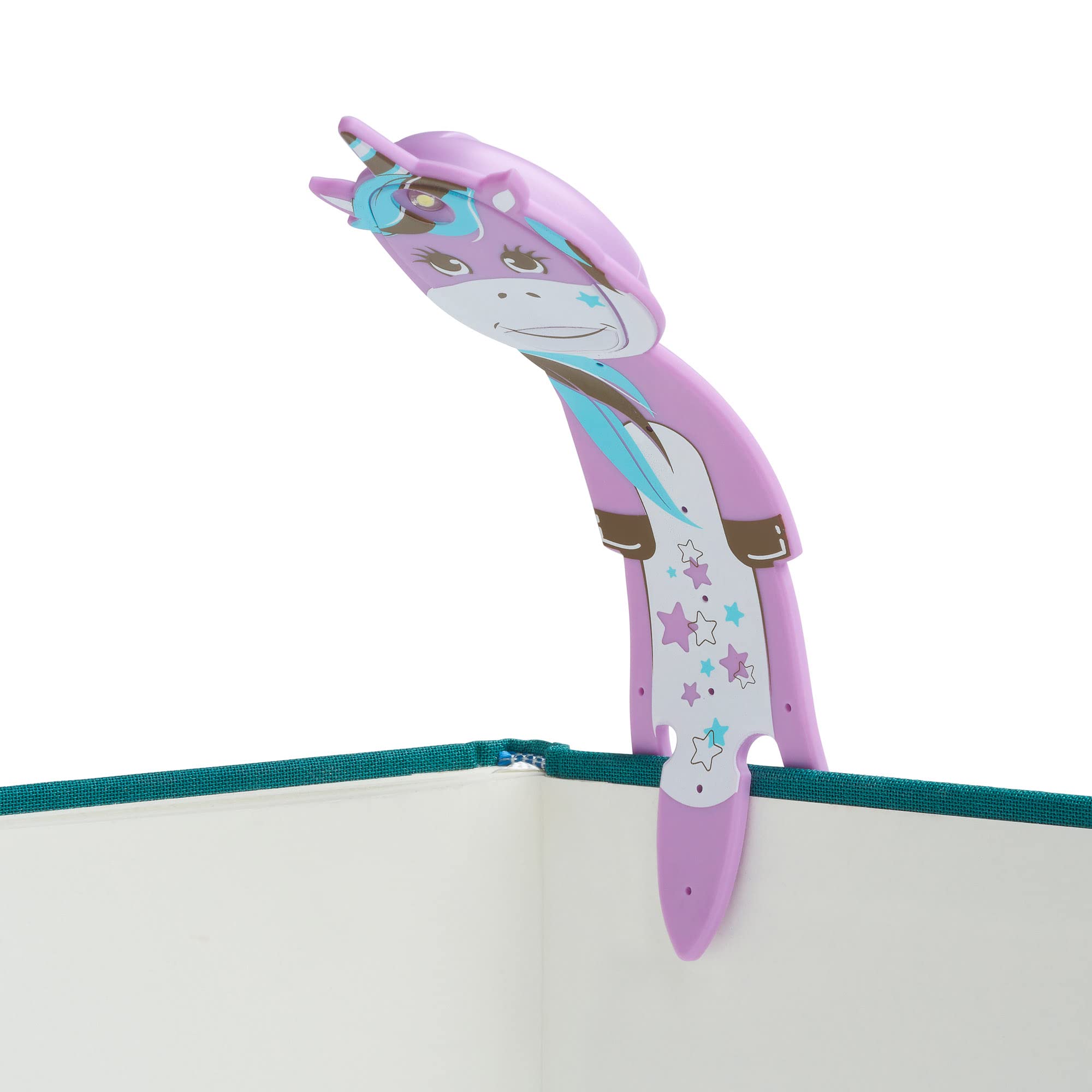 Gifts for Readers & Writers Flexilight Pal Bookmark Book Light - LED Clip-On, Unicorn Purple, Model FLPUP, Ideal for Bed Reading