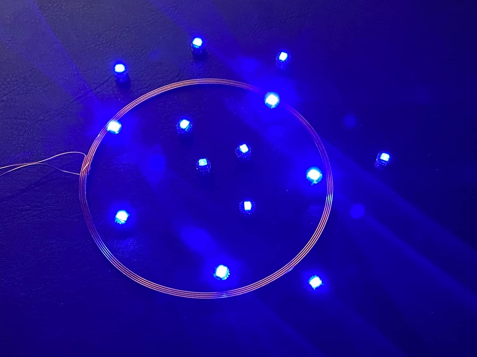 Taidacent Wireless LED Induction Charging Module, 10PCS Blue Wireless LEDs, Model TDJL000109, 80mm Remote