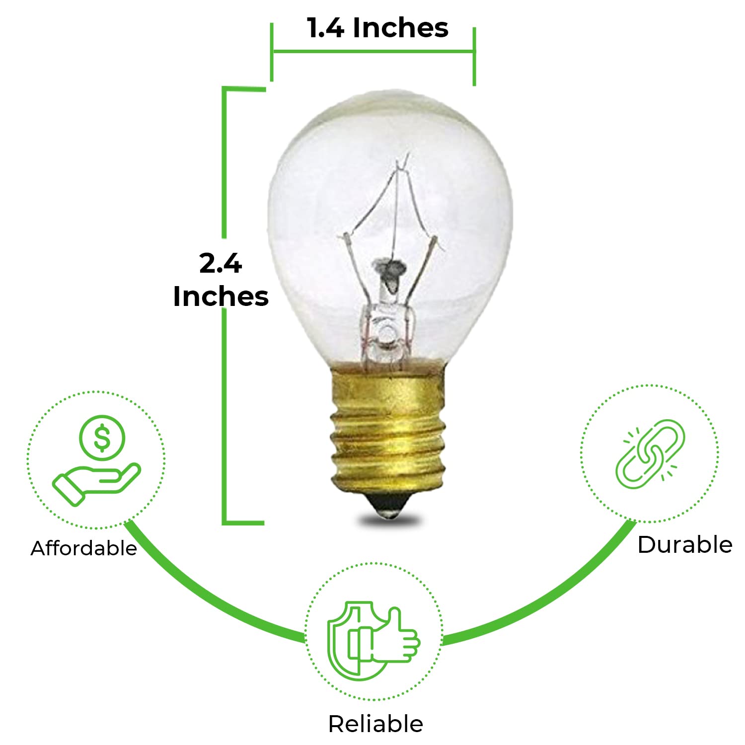 Bulbmaster Lava Lamp Bulb 25 Watts Light Bulbs S11 Incandescent 120V 25W Bulb Replacement For 14.5 Inch Lava Lamps And Glitter L