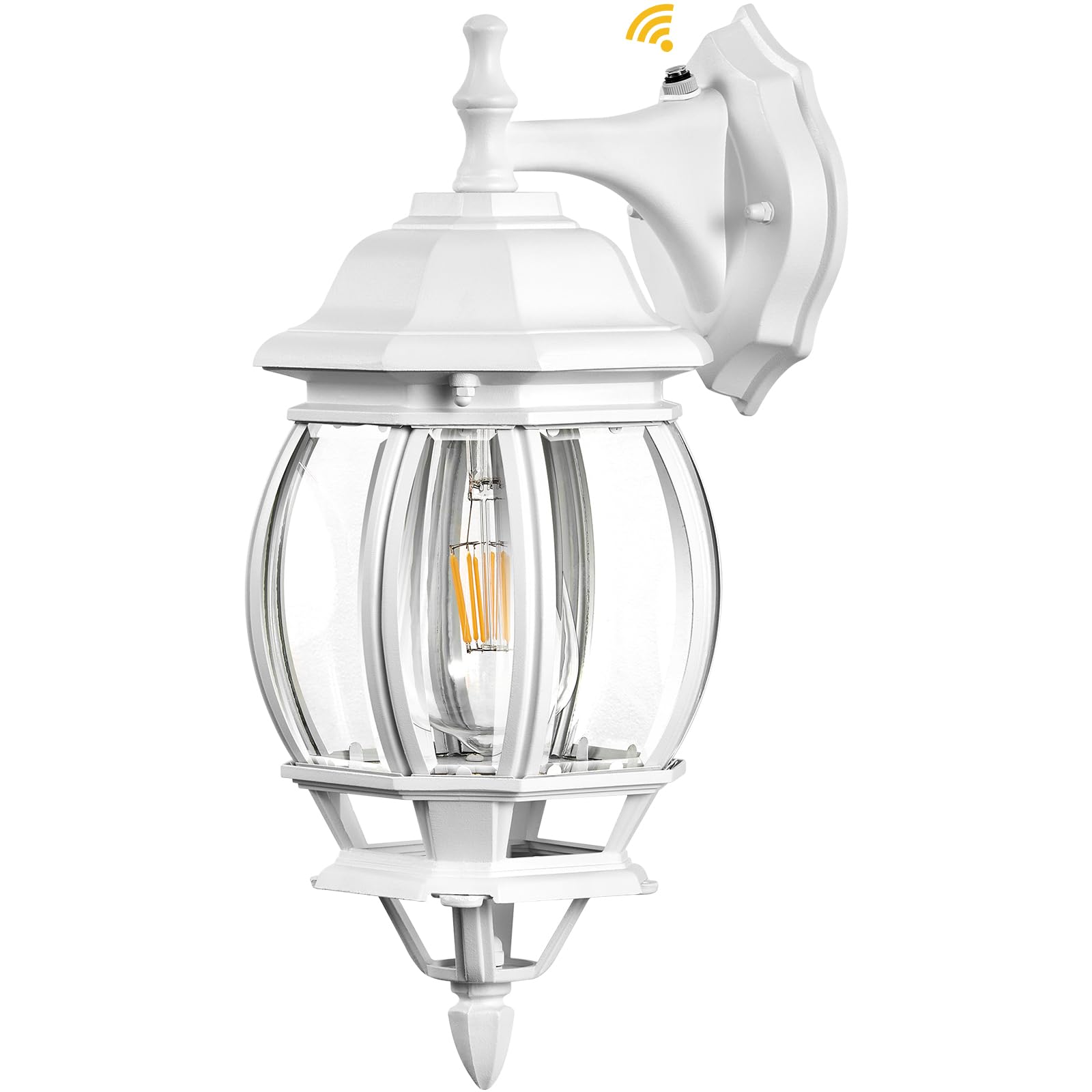 VIANIS Outdoor Light Fixtures Wall Mount for House, White Exterior Wall Sconce Lanterns Lights for Porch, Modern Dusk to Dawn Ou