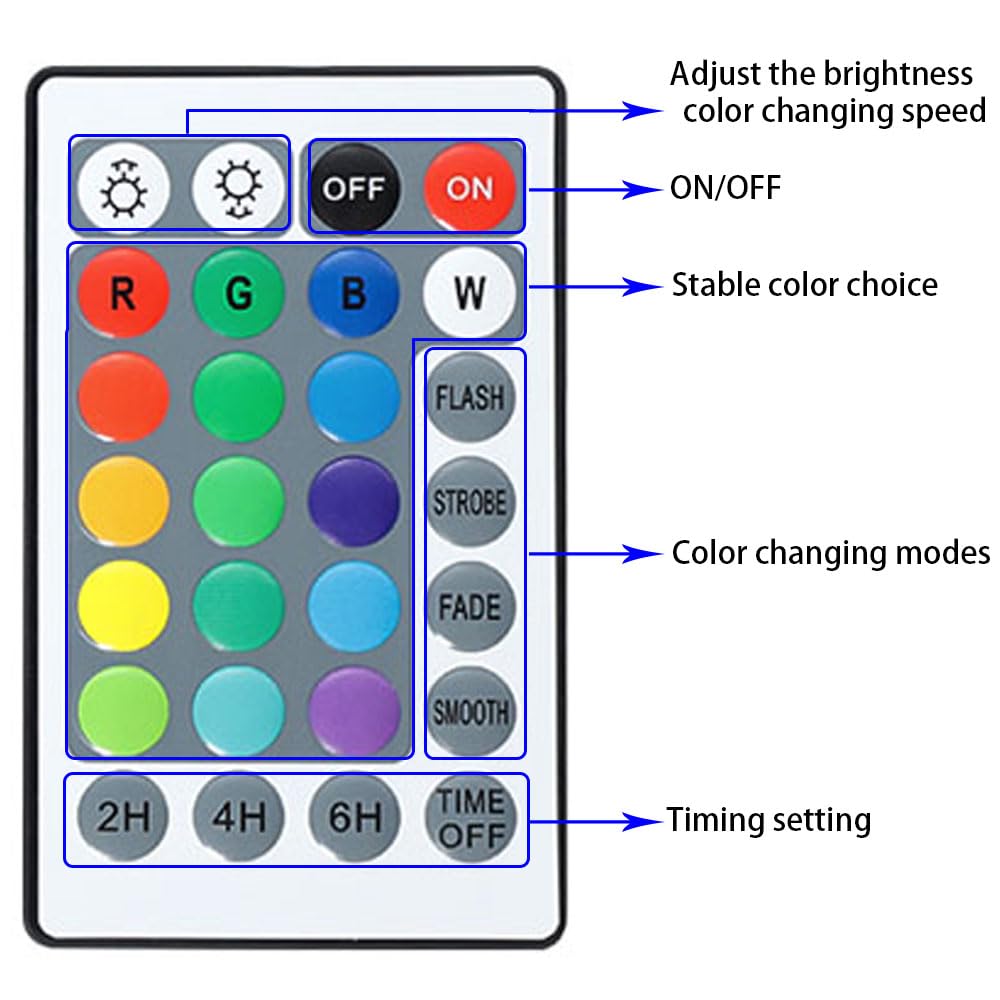 Rgb Underwater Pond Lights With Timer, Rgb Fountain Lights Underwater Light Ip68 Waterproof, Dimmable Outdoor Landscape Lights Fish Tank Pond Fountain Garden, 4 Lights