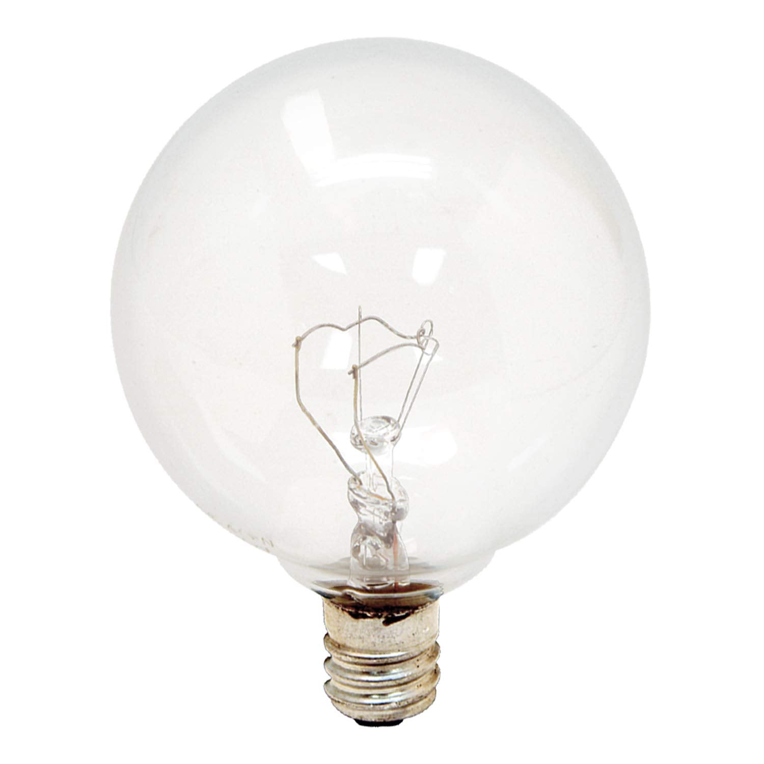 Ge Incandescent Globe Light Bulbs, 25 Watt, G16.5, Vanity Lights (25 Pack)
