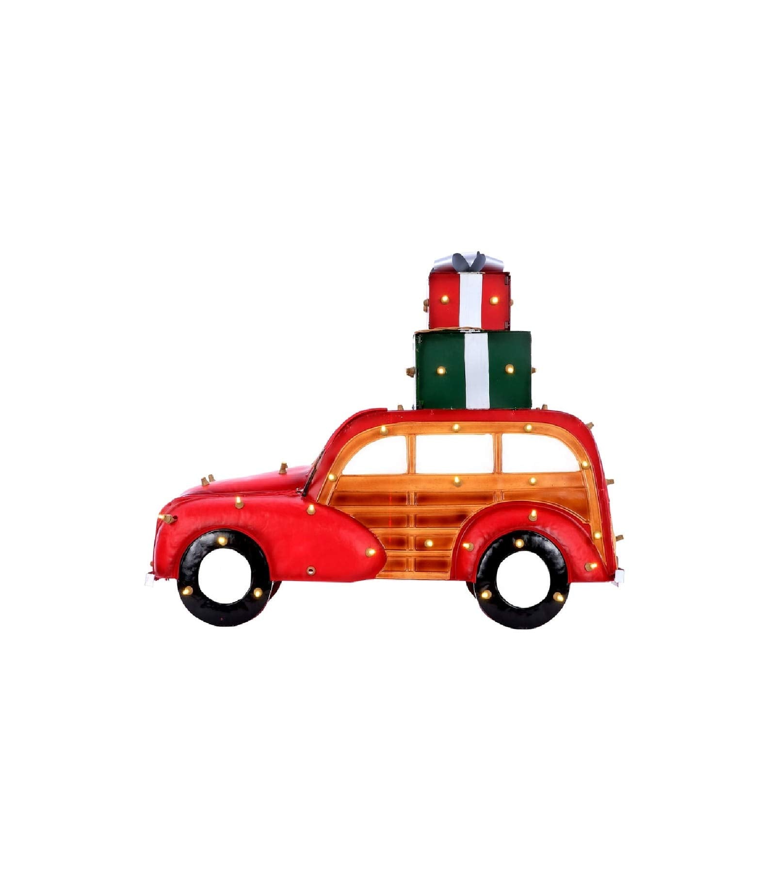 Everstar, Ltd. Lighted Car Decoration - 32 in. Red PVC Holiday Display
