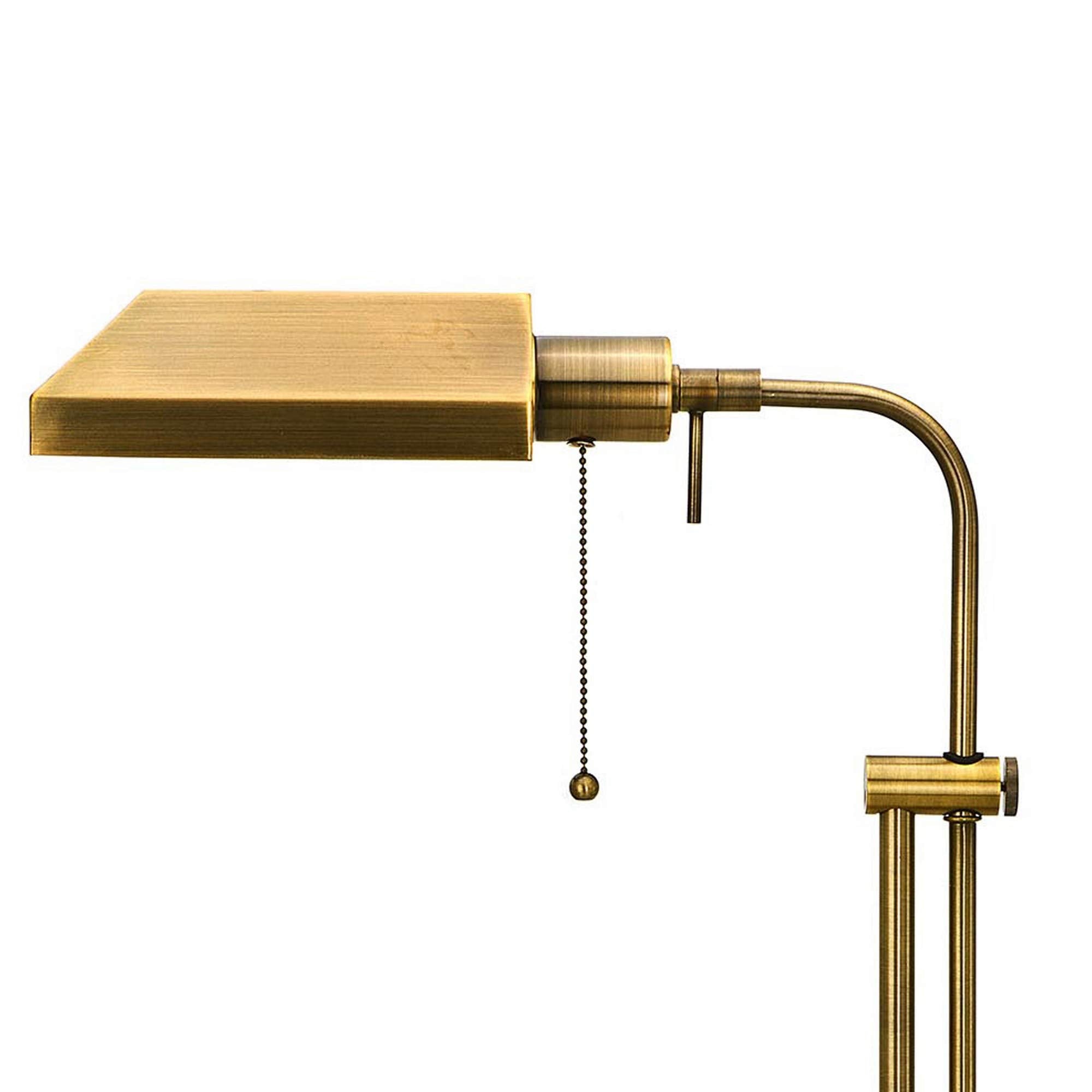 Benzara Metal Desk Lamp with Adjustable Pole, Gold, Model BM225083