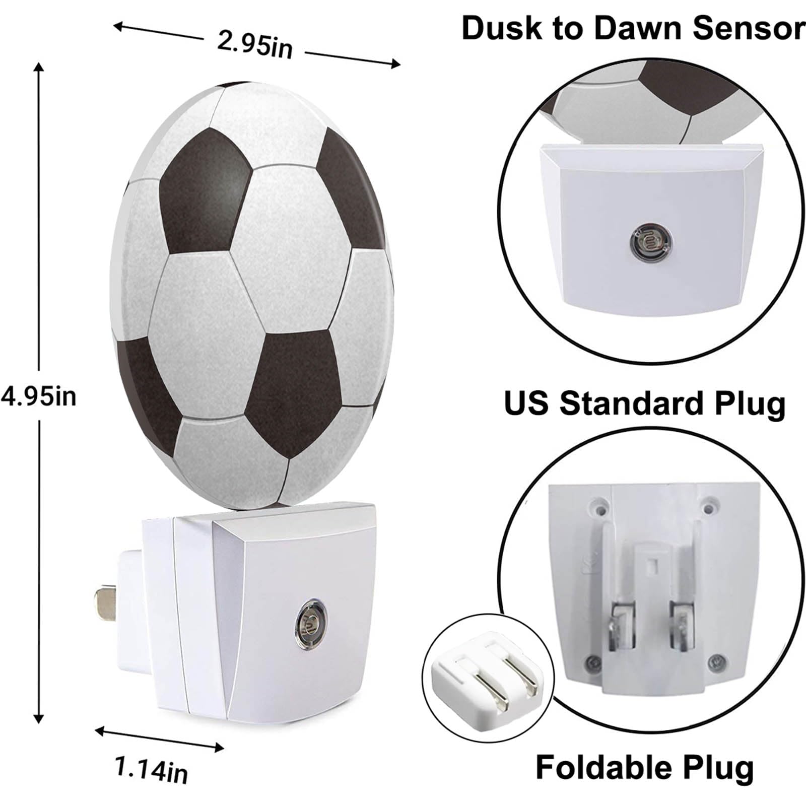 Uanvaha American Football Night Light Popular Sports Play Soccer Ball Led Dusk To Dawn Night Lamp Auto Sensor For Bedroom Bathro