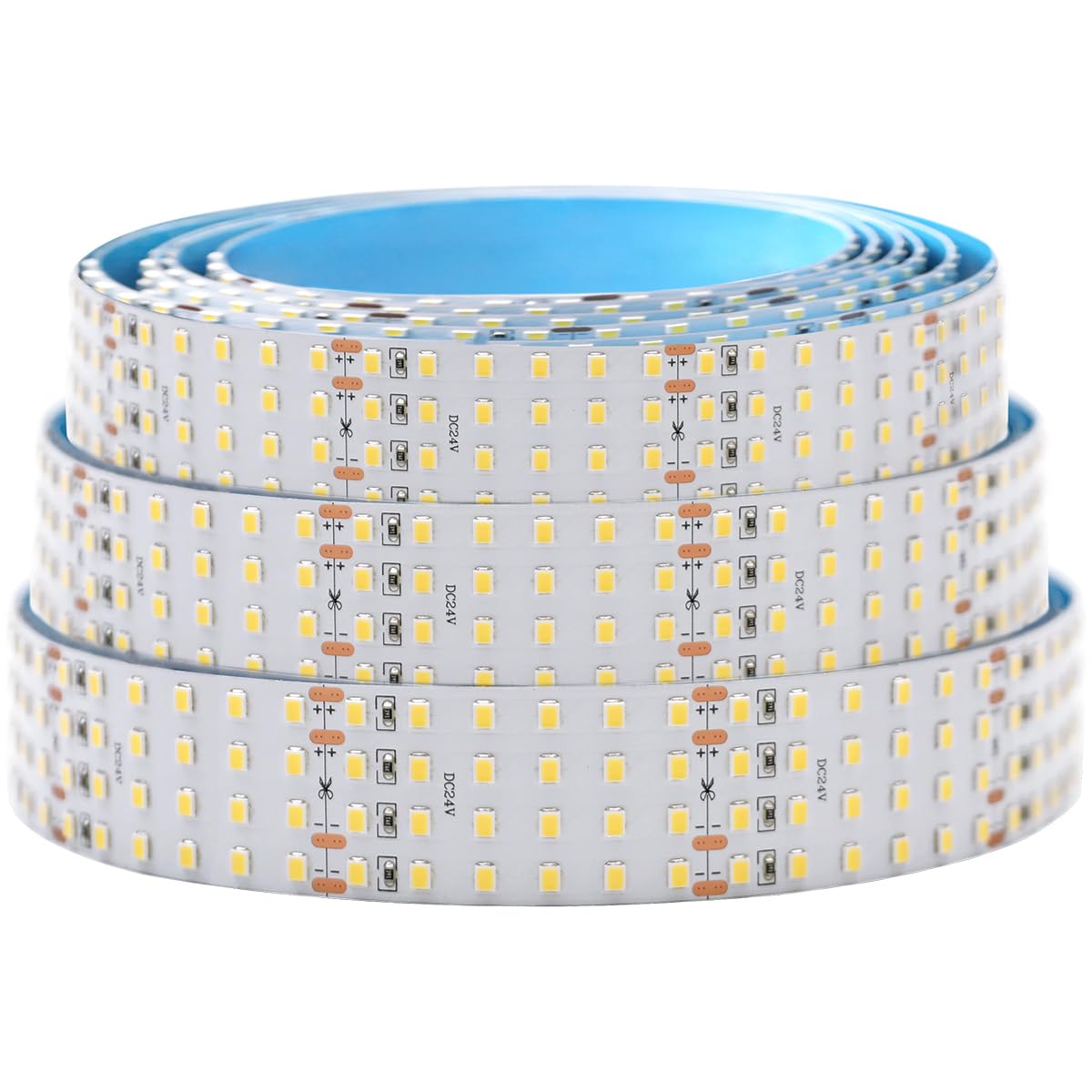 Super Bright White LED Band - 2835SMD High CRI 90 Quad Row Flexible LED Band Lights - 24VDC IP20 17 650 lm/Roll for LED Retail Shops  Videography Lighting (5m/16.4 Daylight White)