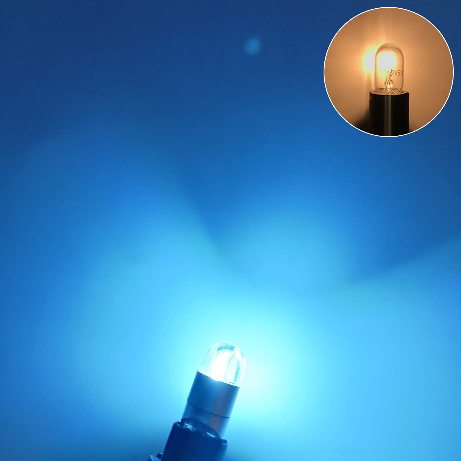 WEIMELTOY LED Car Bulb 194 168 175 2825 Ice Blue 12V 1.5W 12pcs/pack Wedge Light for License Plate & Clearance