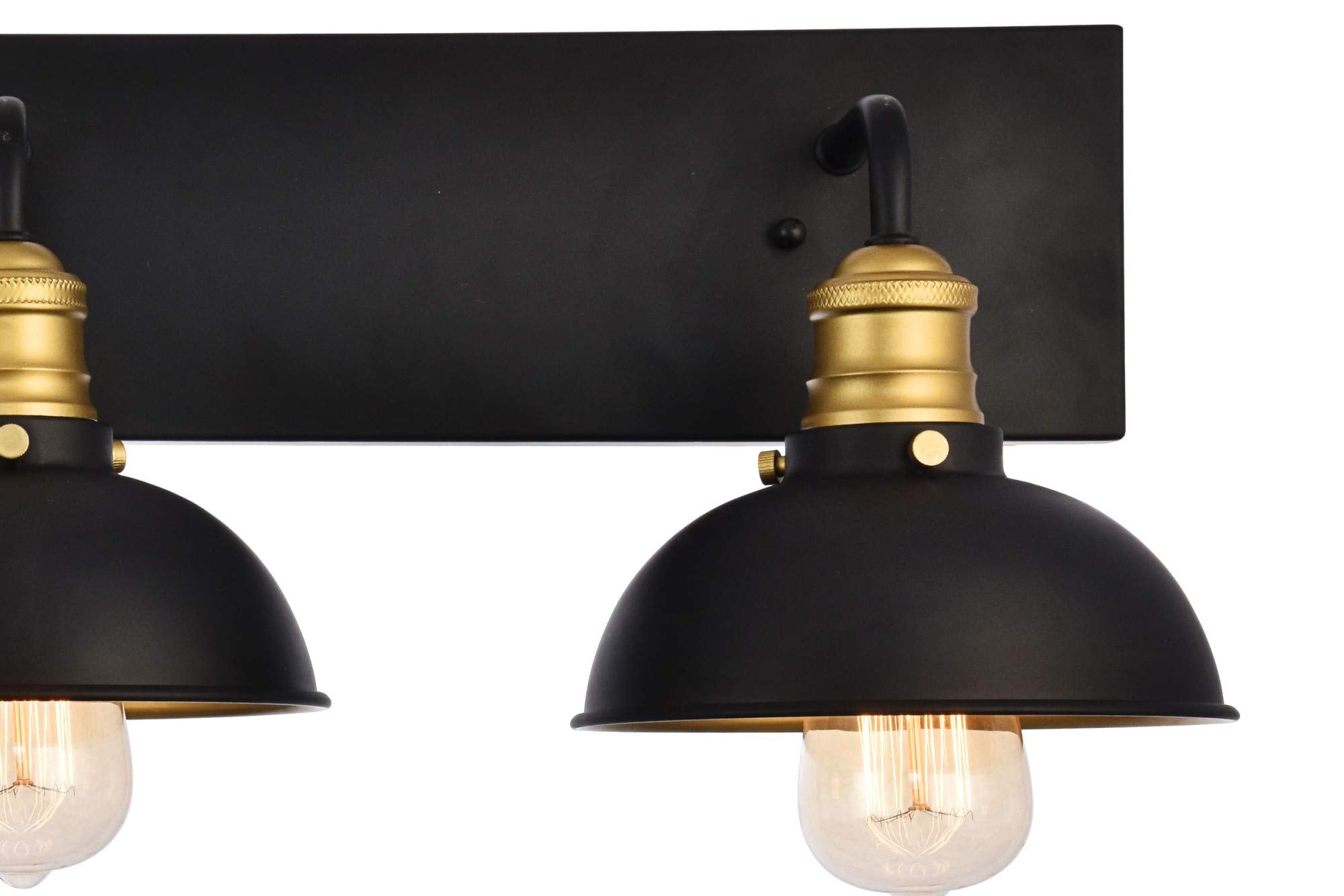 Elegant Lighting Living District Indoor Modern Home Decorative Bright Ceiling Anders Collection Wall Sconce D27 H8.3 Lt:3 Black and Brass Finish