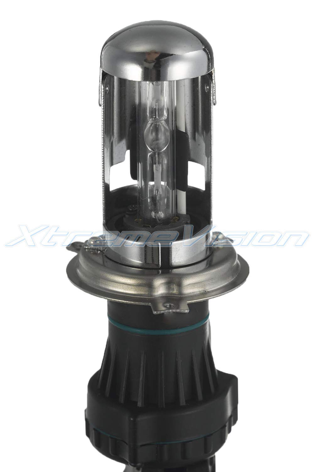 Xtremevision H4 Bi-Xenon 5K 35W Ac Xenon Bundle - Headlight Bulb With Slim Ac Ballast - 9003, Hb2 - 5000K Bright White - 1 Pair